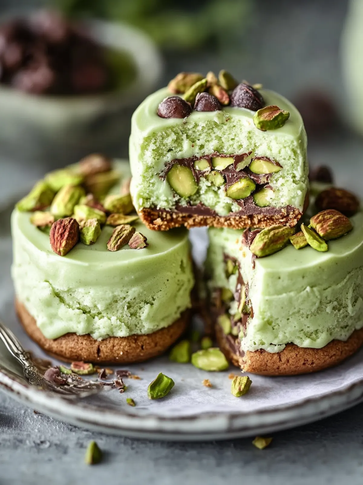 Pistaziencreme Schokoladenstückchen Kekse - Der perfekte Genuss 3 Pistaziencreme Schokoladenstückchen Kekse