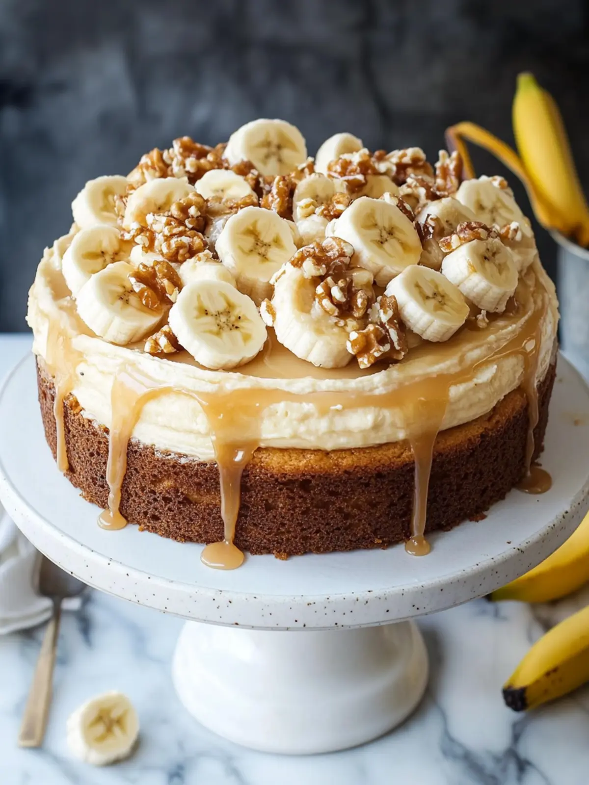 Bananenkuchen mit gesalzenem Karamell-Frosting für Naschkatzen 4 Bananenkuchen mit gesalzenem Karamell-Frosting