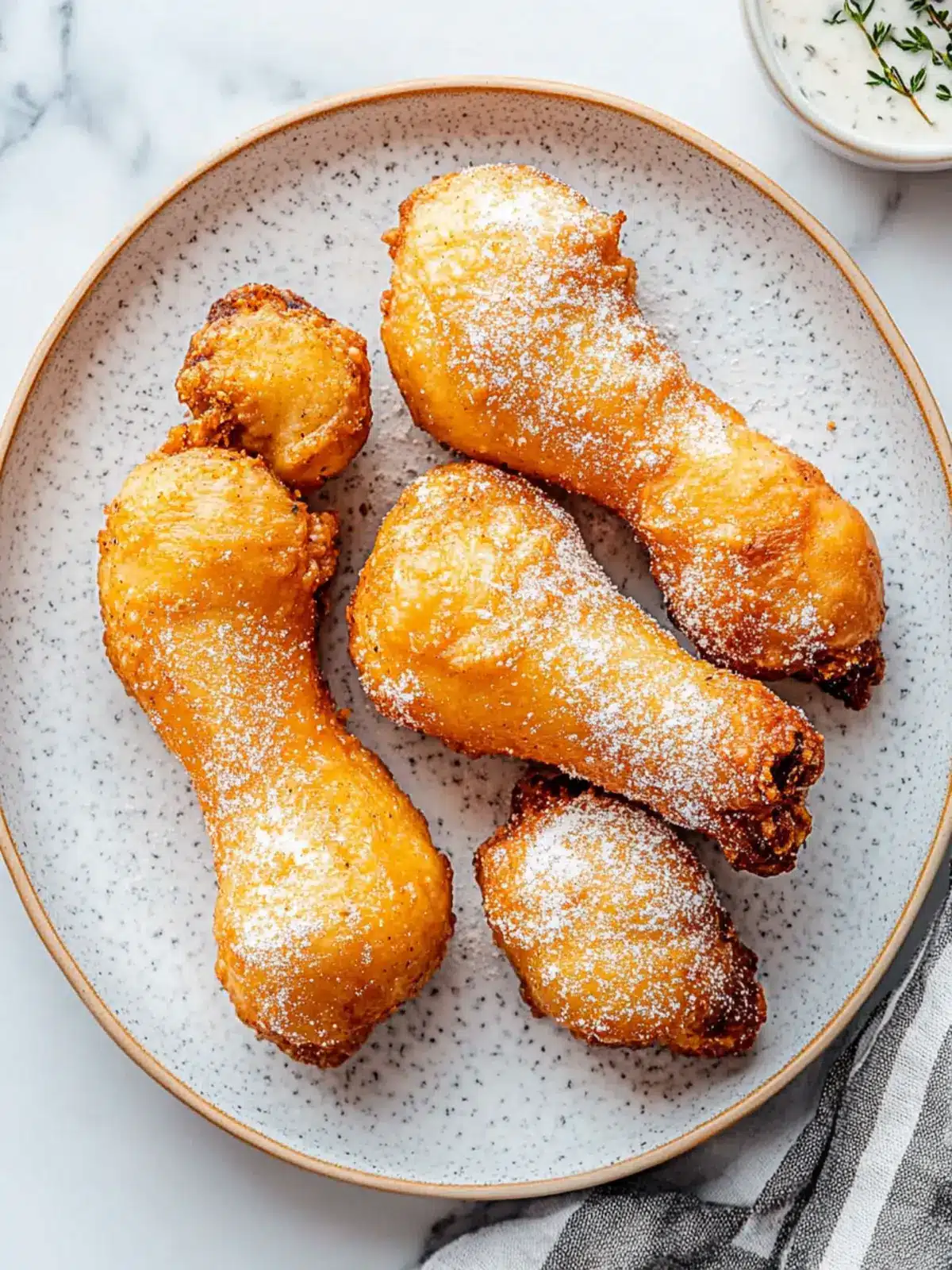 Knusprige Luftfritteuse Hähnchenschenkel für ein schnelles Abendessen 2 Luftfritteuse Hähnchenschenkel