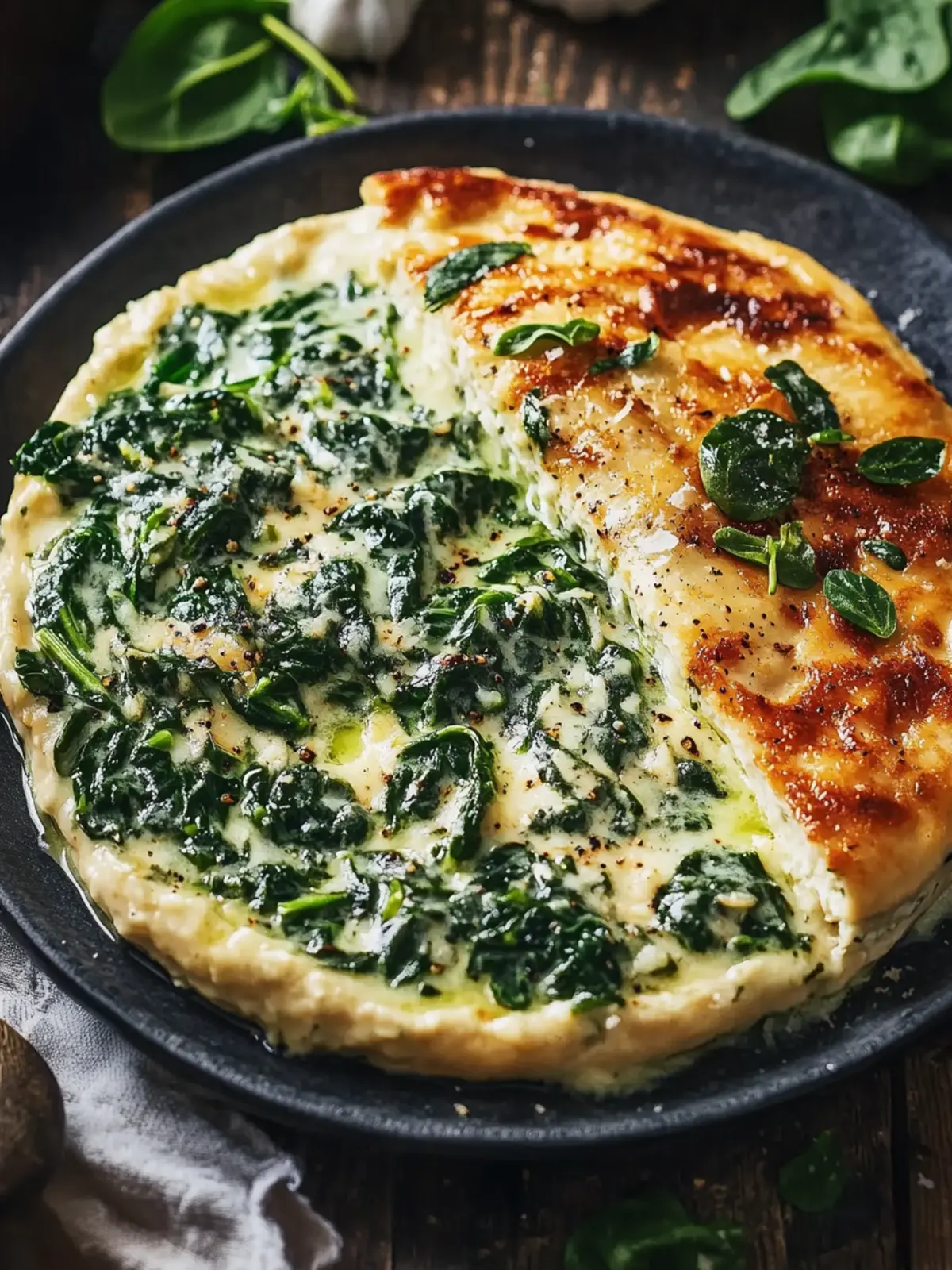 Cremiges Spinat-Hühnchen für schnelle Genussmomente 5 Cremiges Spinat-Hühnchen