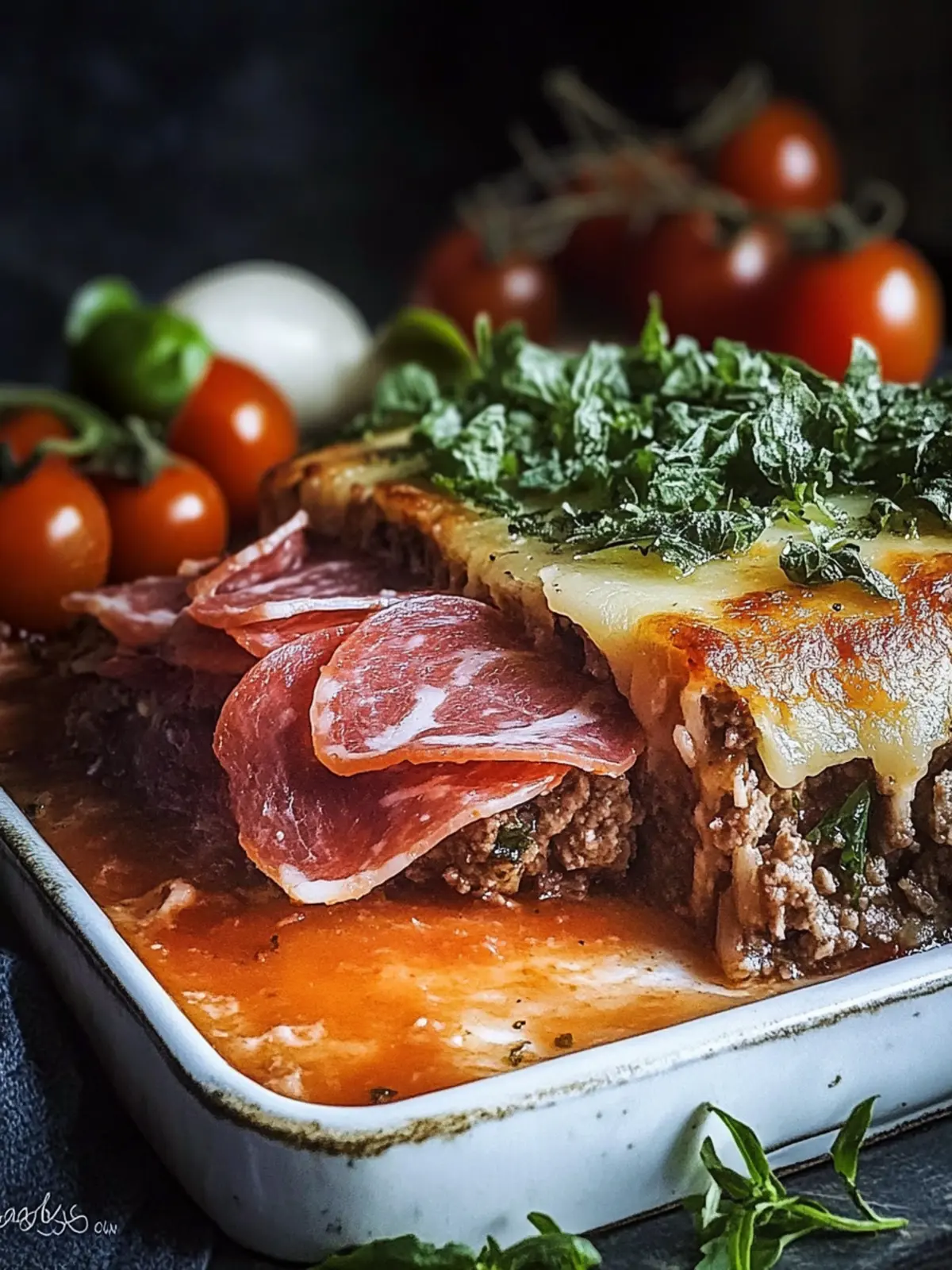 Einfache italienische Hackbraten mit Käse-Marinara-Topping 3 Einfache italienische Hackbraten