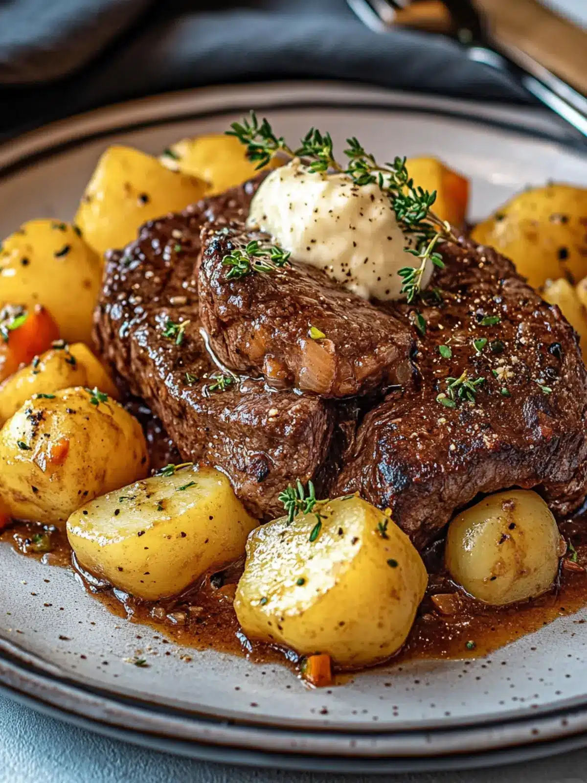 Crockpot Geladene Steak und Kartoffel Auflauf für Gemütliche Abende 4 Crockpot Geladene Steak und Kartoffel Auflauf