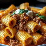 Überbackene Rigatoni gefüllt mit Rinderragout für die Familie 43 Überbackene Rigatoni gefüllt mit Rinderragout für gemütliche Familienabende