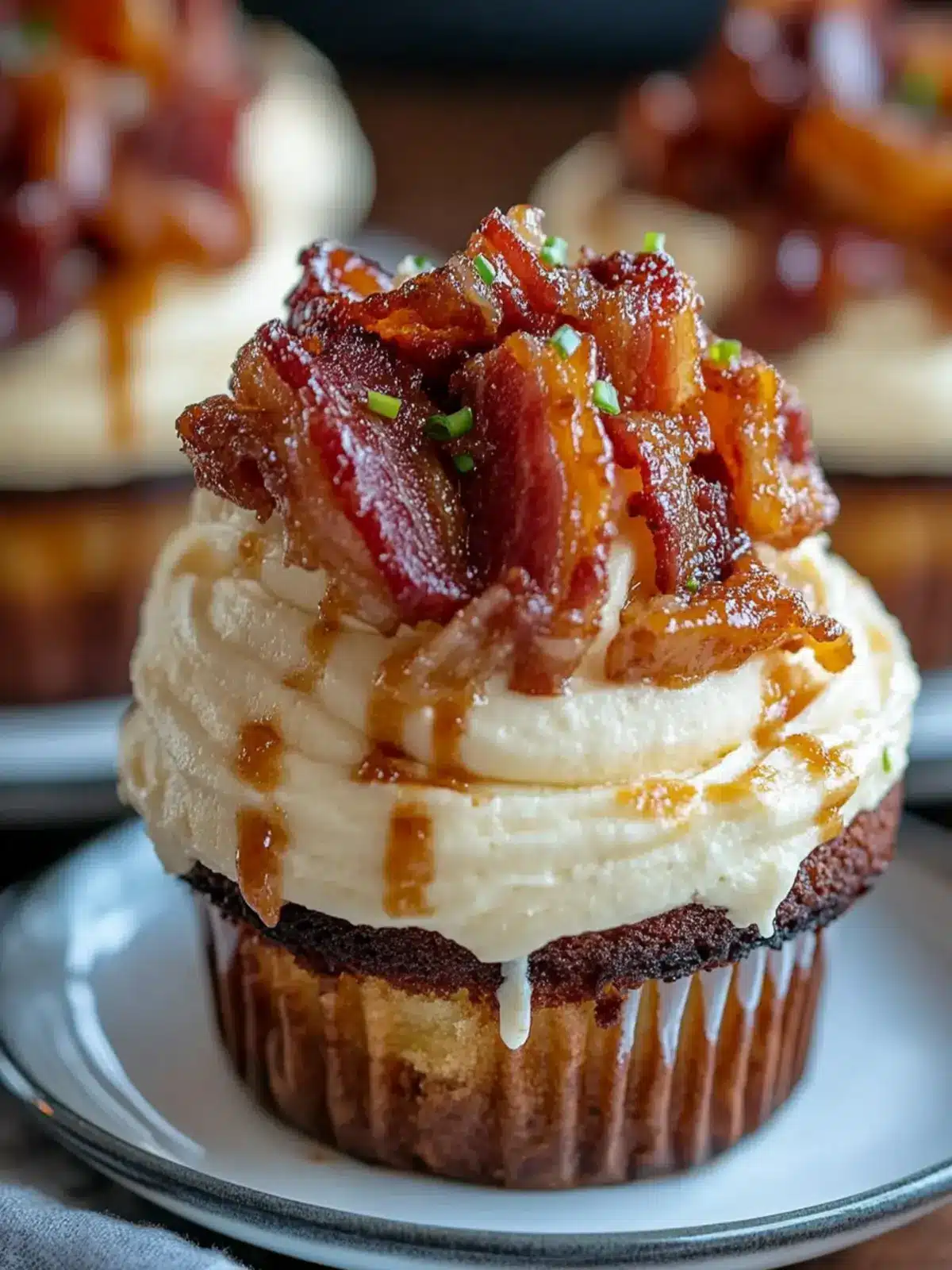 Räucher-Bourbon-BBQ-Rindfleisch-Speck-umwickelte Muffins erfreuen 2 Räucher-Bourbon-BBQ-Rindfleisch-Speck-umwickelte Fleischklötze-Muffins Freude