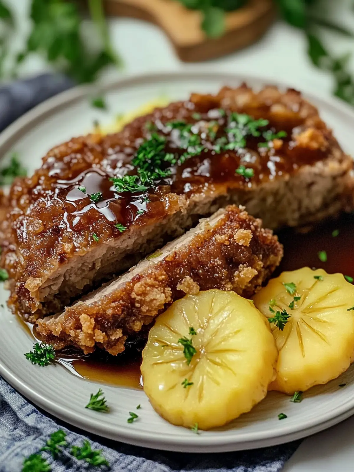 Leckeres Heißluftfritteuse Hackbraten Rezept für schnelle Küche 5 Luftfritteusen-Fleischlaib mit Pekannüssen und Ahornsirup