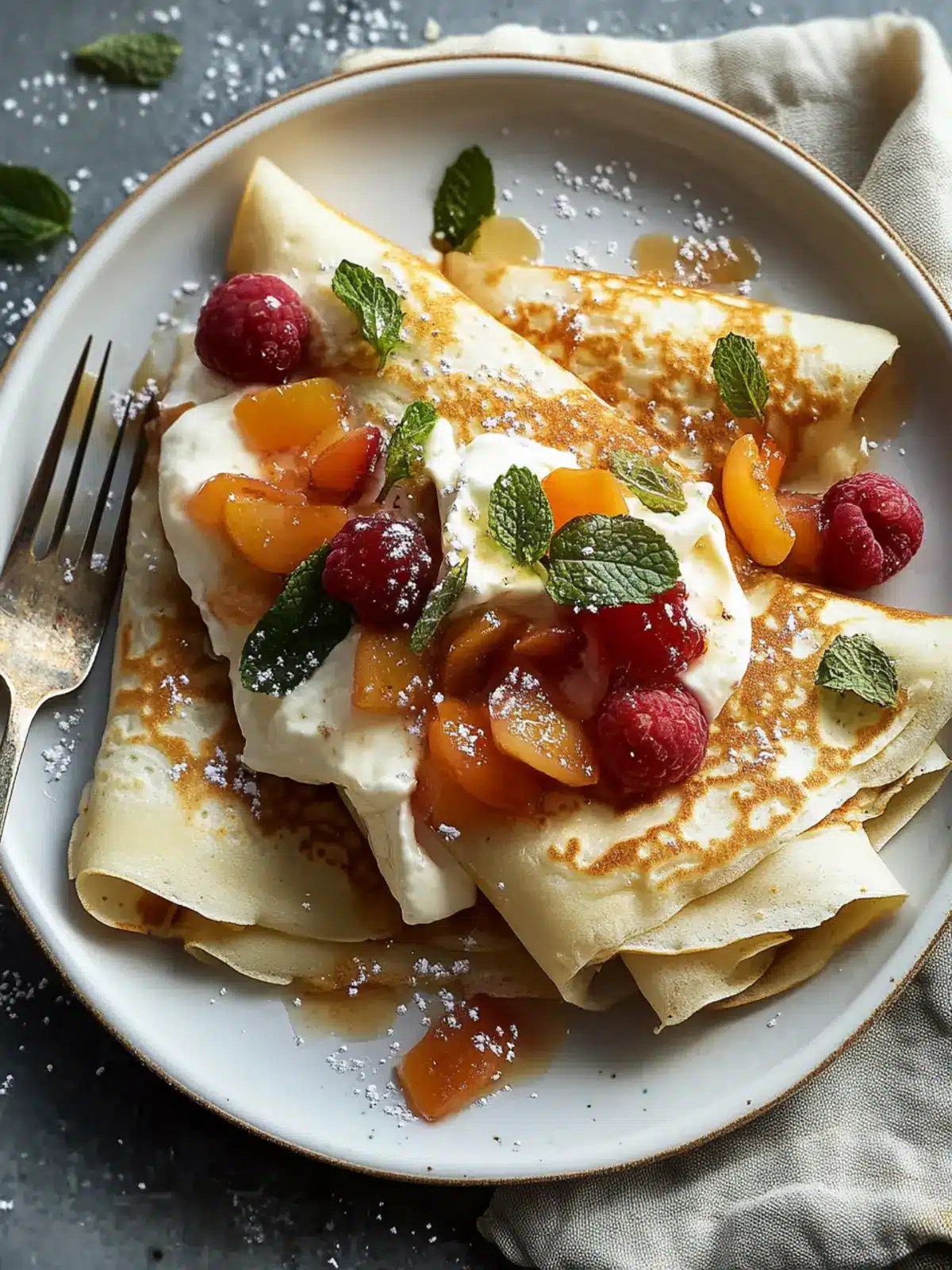 Schlagsahne Mascarpone und Aprikosen Crêpes für dein Brunch-Glück 2 Schlagsahne Mascarpone und Aprikosen Crêpes