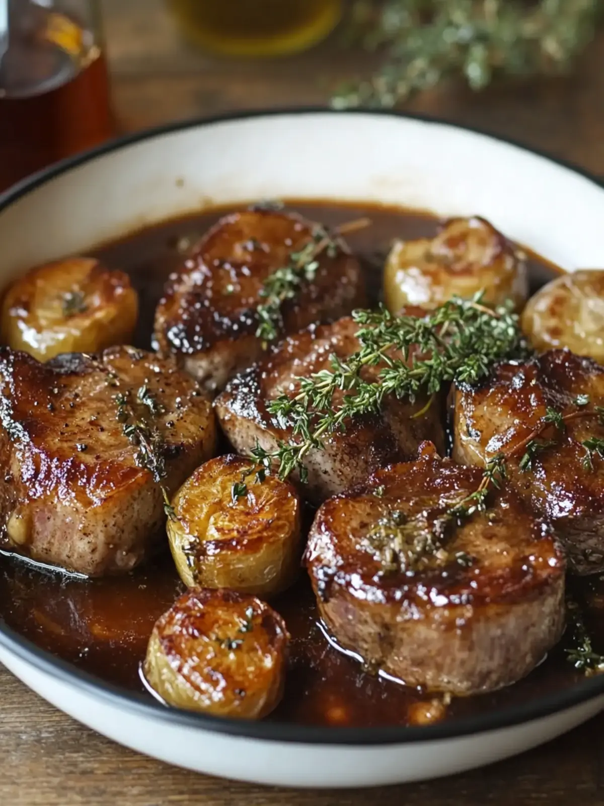 Crockpot Brauner Zucker Knoblauch Schweinekoteletts