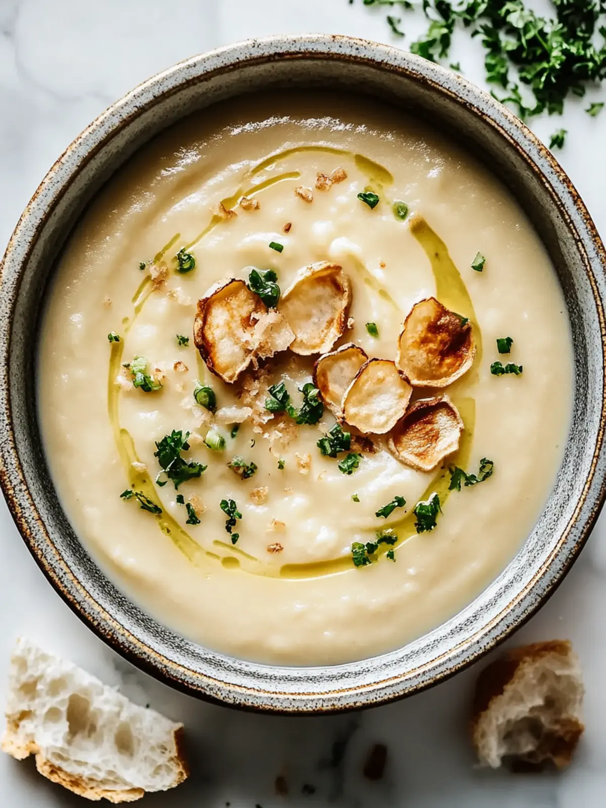 Cremige Knoblauchkartoffelsuppe: Dein neuer Lieblingsheld 3 Cremige Knoblauchkartoffelsuppe: Die ultimative Wohlfühlschüssel, die Sie immer wieder zubereiten werden