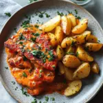 Cremige Paprika-Hähnchen mit goldenen Pommes für Genießer 42 Cremige Paprika-Hähnchen mit goldenen Pommes