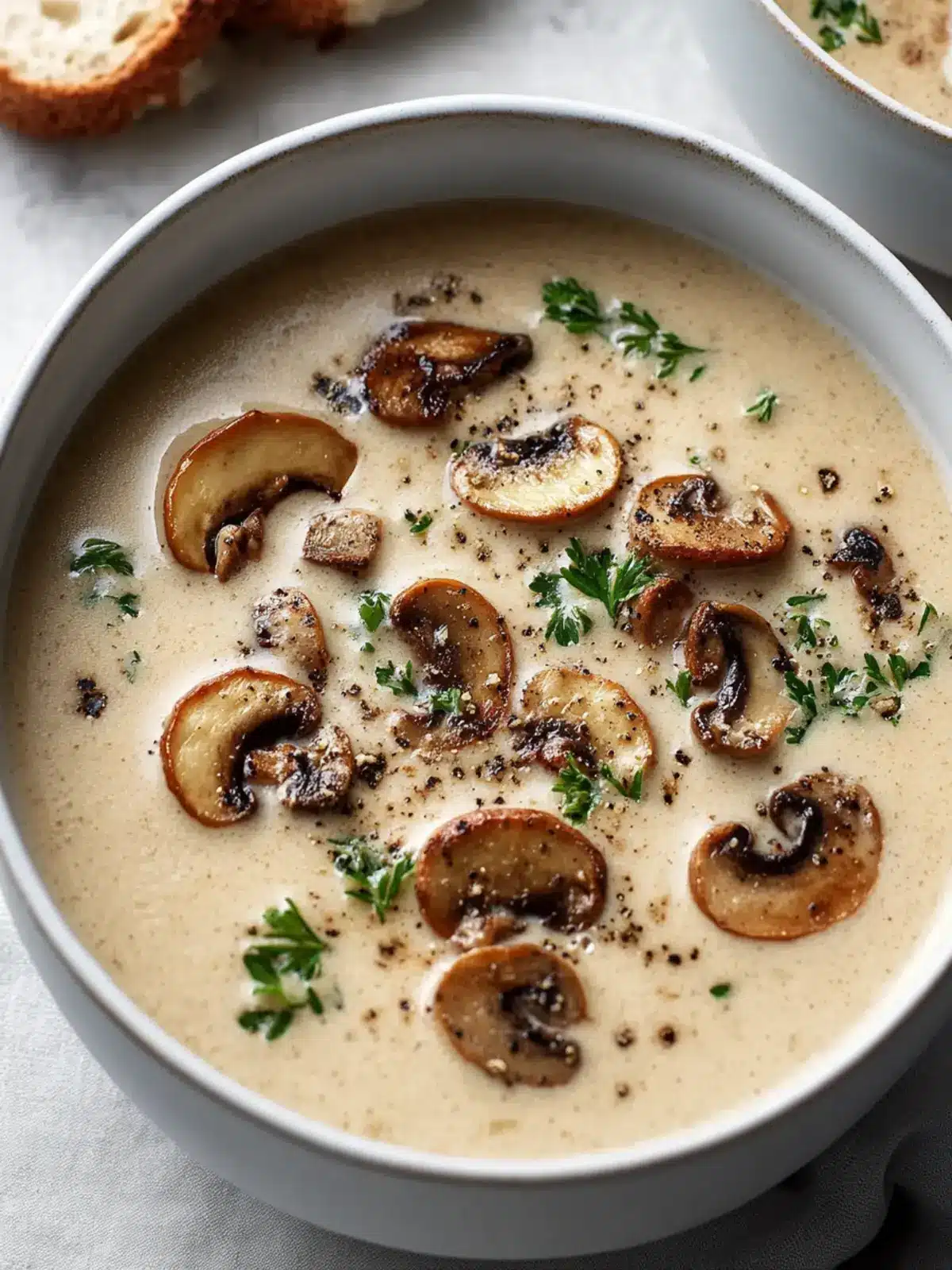Cremige Hüttenkäse-Pilzsuppe für gemütliche Nächte genießen 4 Cremige Hüttenkäse-Pilzsuppe für gemütliche Nächte
