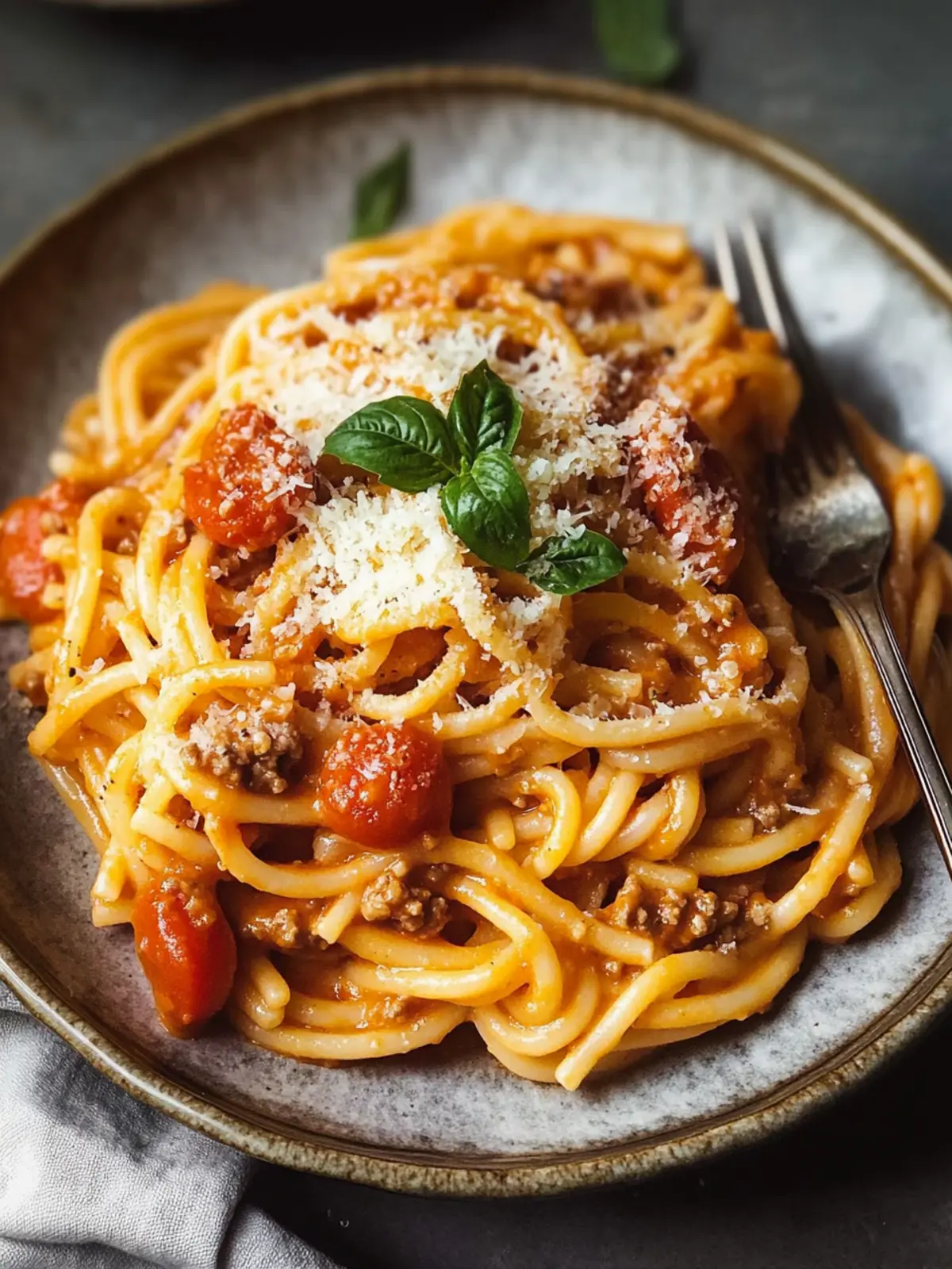 Cremige Tomaten-Hackfleisch-Pasta – Dein Wochentags-Sieger 4 Cremige Tomaten-Hackfleisch-Pasta – Ein Sieger für Wochentage