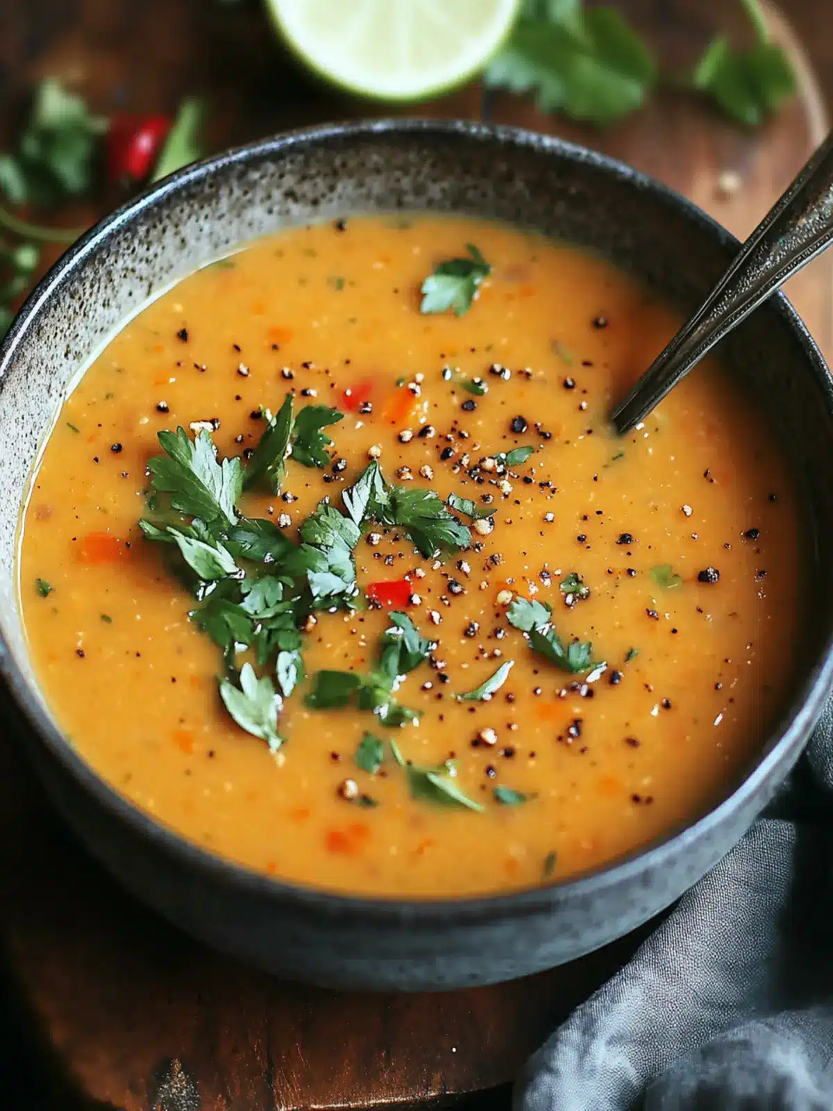 Herzhafte und geschmackvolle rote Linsensuppe – Detox für die Seele 4 Herzhafte und geschmackvolle rote Linsensuppe Rezept