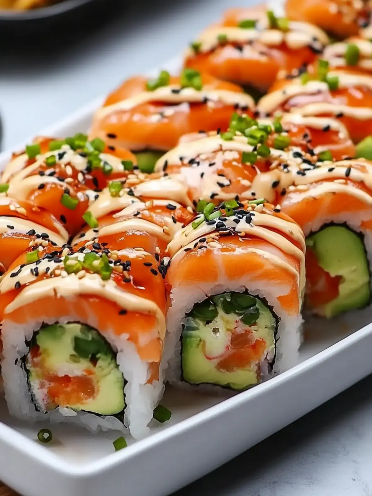 Würziger Lachs Sushi Auflauf: Einfach, lecker und kreativ! 2 Würziger Lachs Sushi Auflauf
