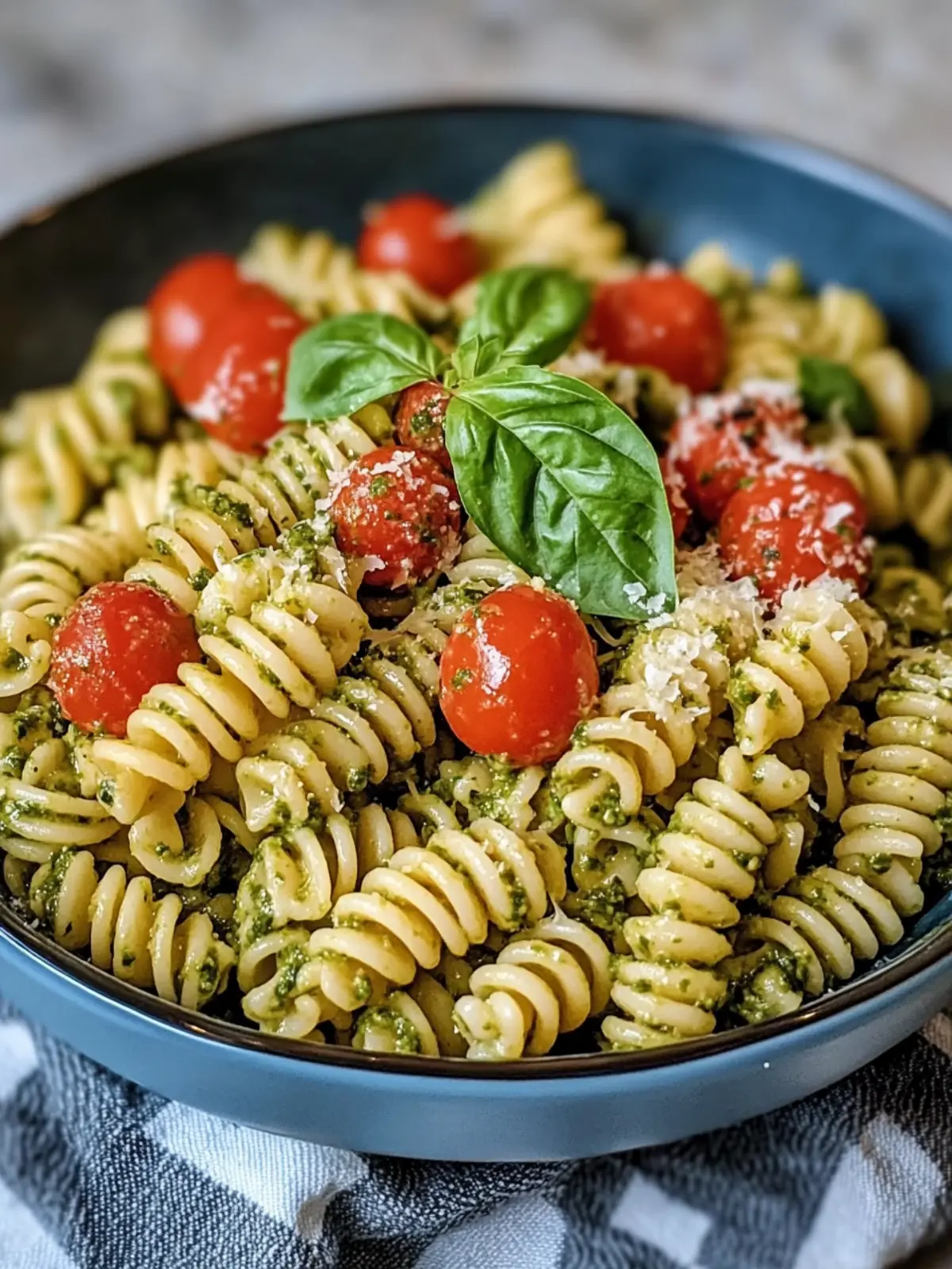 Italienischer Nudel-Salat mit Pesto und Kichererbsen, der erfrischt! 4 Italienischer Nudel-Salat mit Pesto und Kichererbsen, der erfrischt