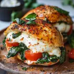 Geröstete rote Paprika Spinat Mozzarella gefüllte Hähnchenbrust leicht gemacht 10 Geröstete rote Paprika Spinat Mozzarella gefüllte Hähnchenbrust