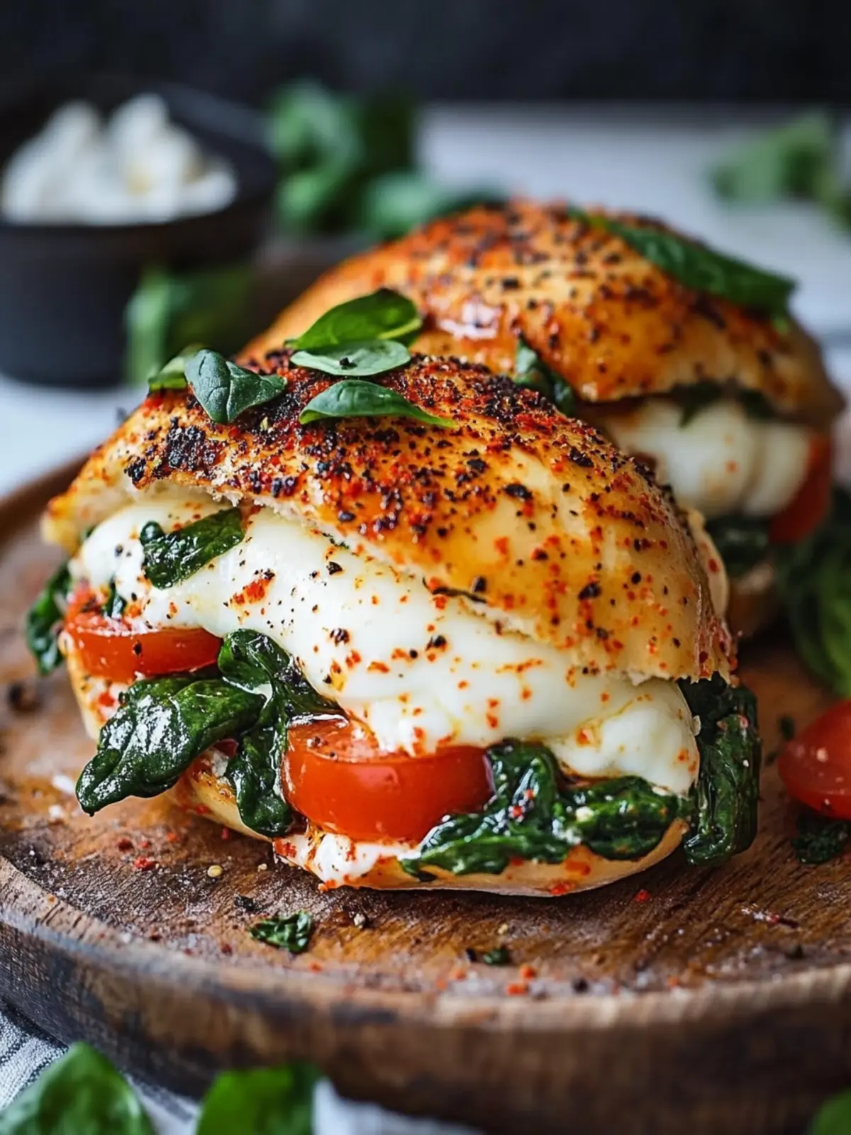 Geröstete rote Paprika Spinat Mozzarella gefüllte Hähnchenbrust leicht gemacht 5 Geröstete rote Paprika Spinat Mozzarella gefüllte Hähnchenbrust