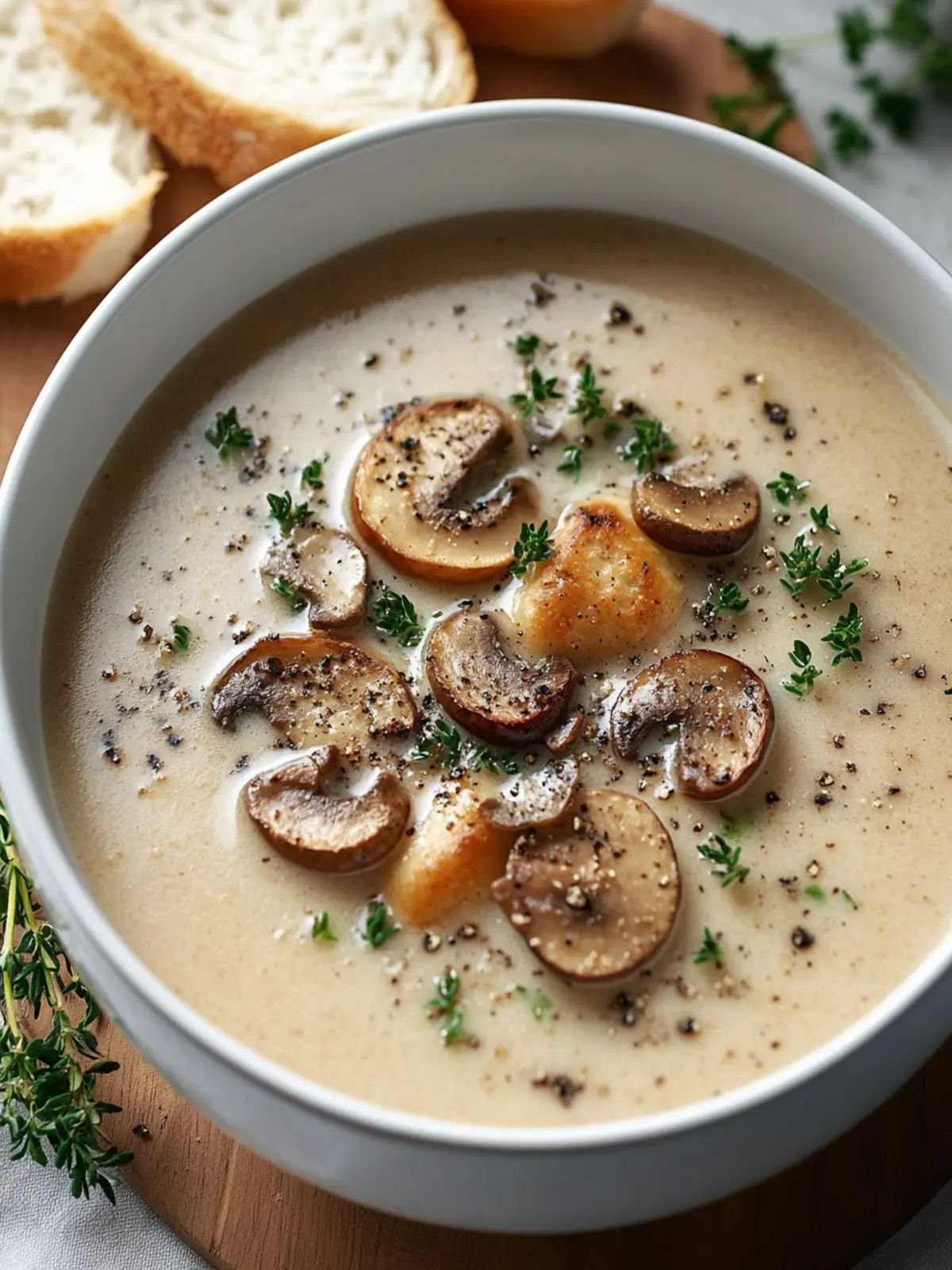 Cremige Hüttenkäse-Pilzsuppe für gemütliche Nächte genießen 2 Cremige Hüttenkäse-Pilzsuppe für gemütliche Nächte