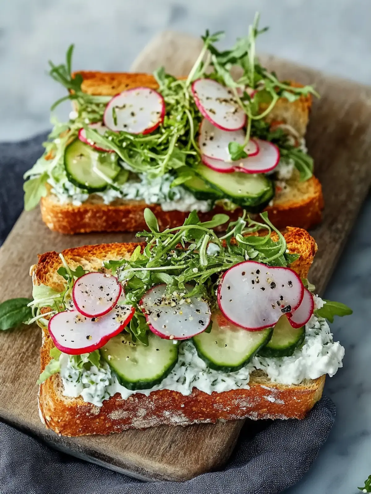 Einfache Gurkensalat Sandwiches