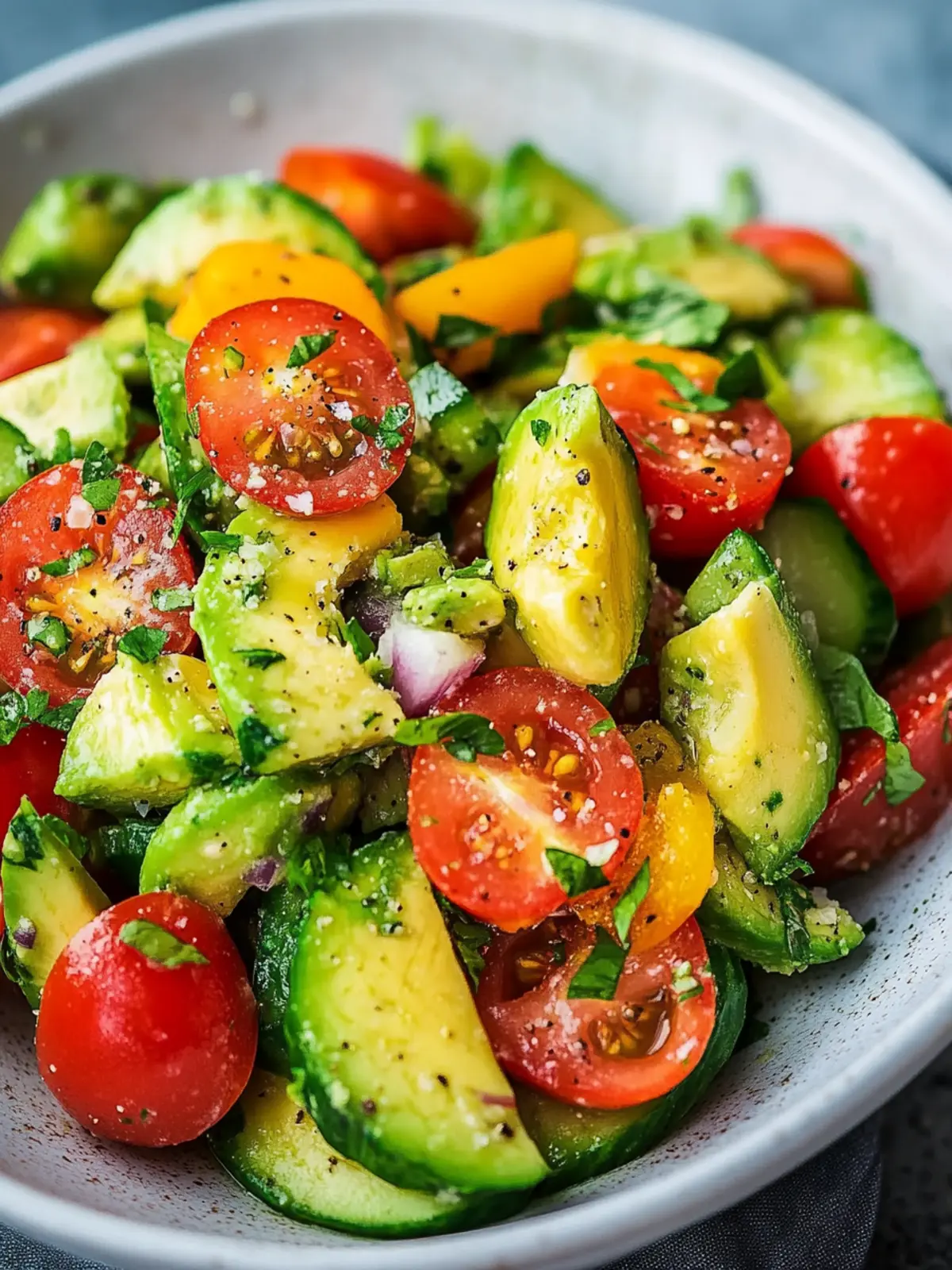 Gurken Tomaten Avocado Salat – Ein frischer Genuss für jeden Tag 2 Gurken Tomaten Avocado Salat