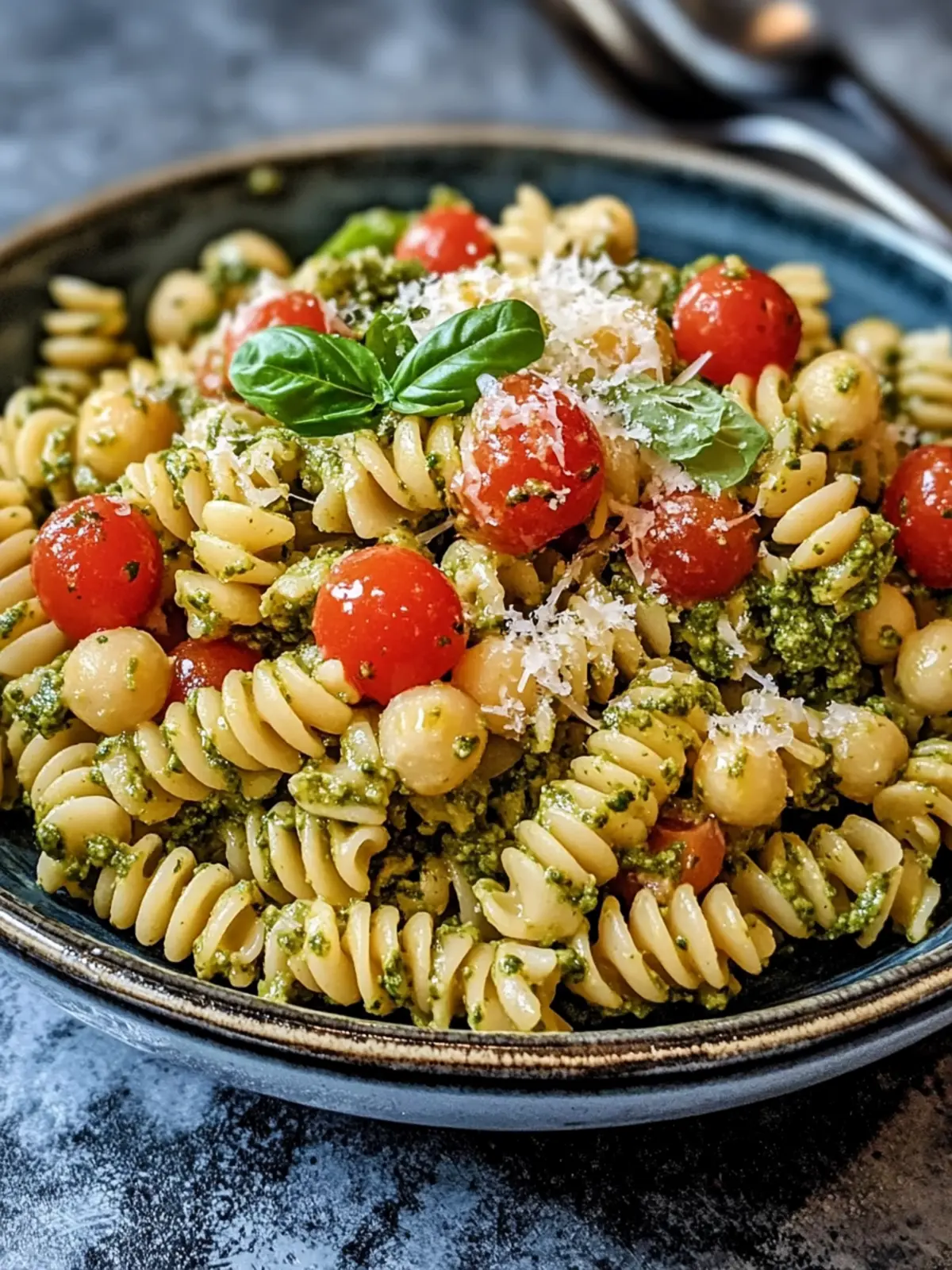 Italienischer Nudel-Salat mit Pesto und Kichererbsen, der erfrischt! 3 Italienischer Nudel-Salat mit Pesto und Kichererbsen, der erfrischt