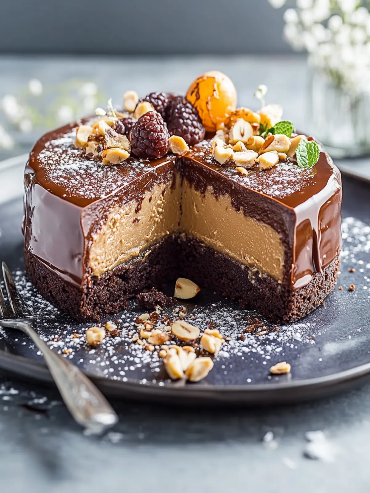 Gesalzener Karamell-Schokoladenkuchen – Süße Versuchung für Feinschmecker 4 Gesalzener Karamell-Schokoladenkuchen – Das ultimative reichhaltige und klebrige Dessert