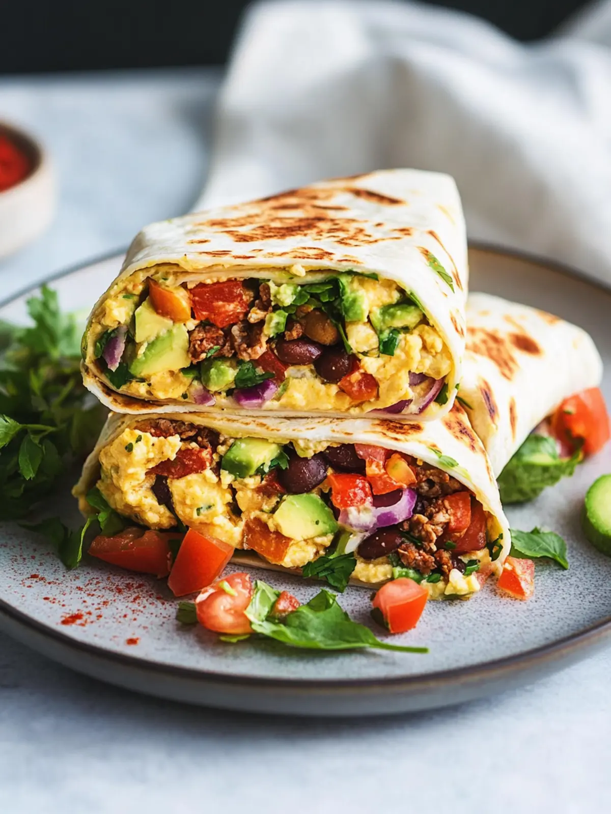 Frühstücks-Burrito: Herzhaft und voller variabler Füllungen 2 Frühstücks-Burrito