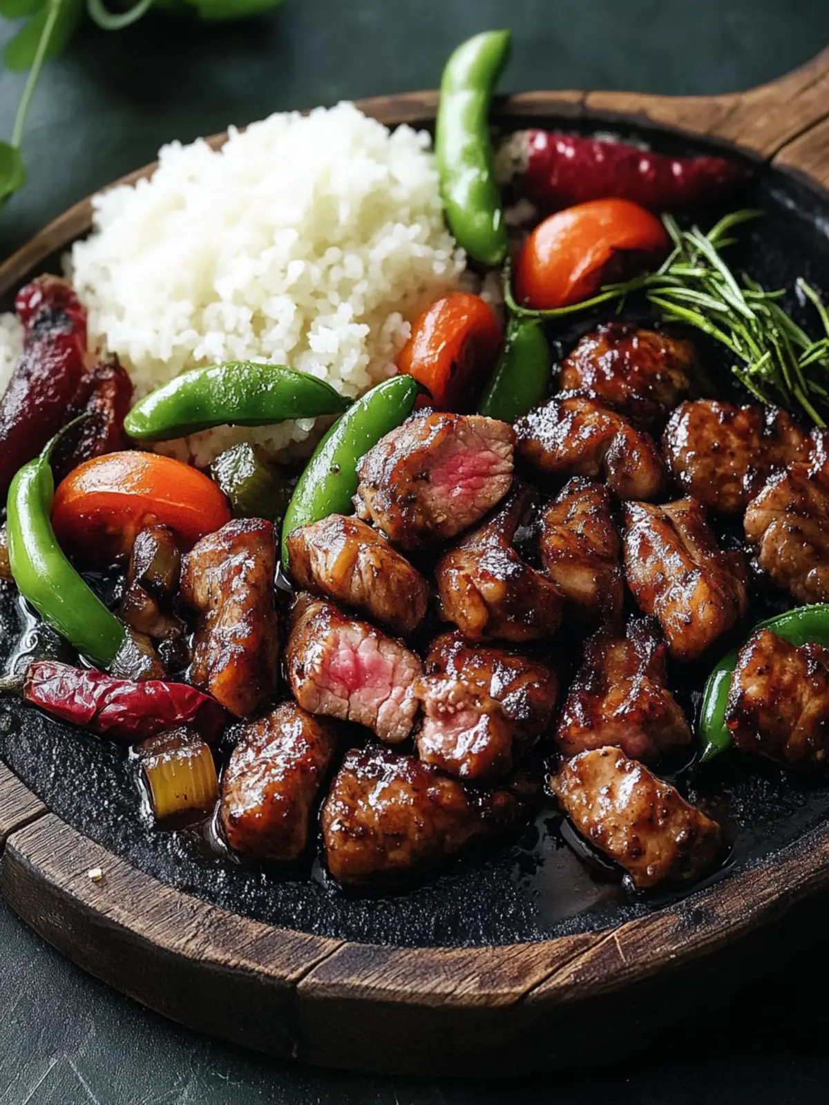 Scharfes Schwarzpfeffer-Rindfleisch-Pfannenrühren: Blitzschnelles Dinner 2 Scharfes Schwarzpfeffer-Rindfleisch-Pfannenrühren - Einfaches Abendessen Rezept