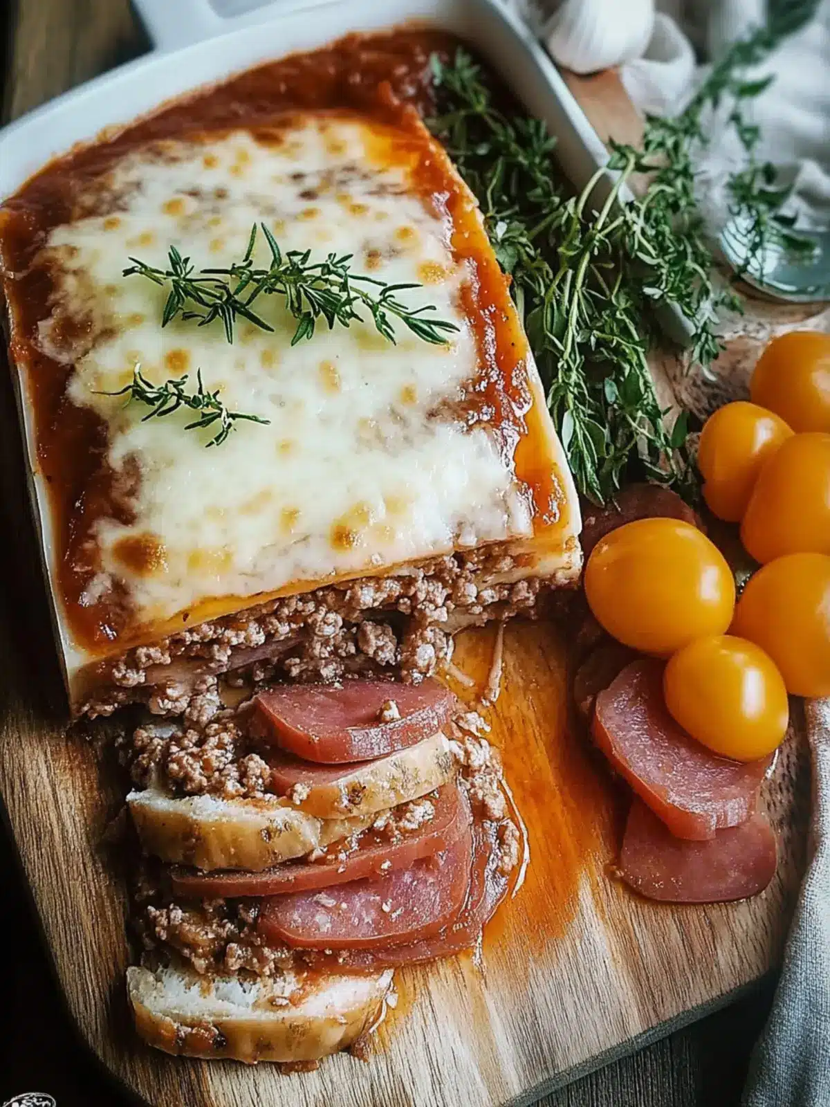 Einfache italienische Hackbraten mit Käse-Marinara-Topping 4 Einfache italienische Hackbraten