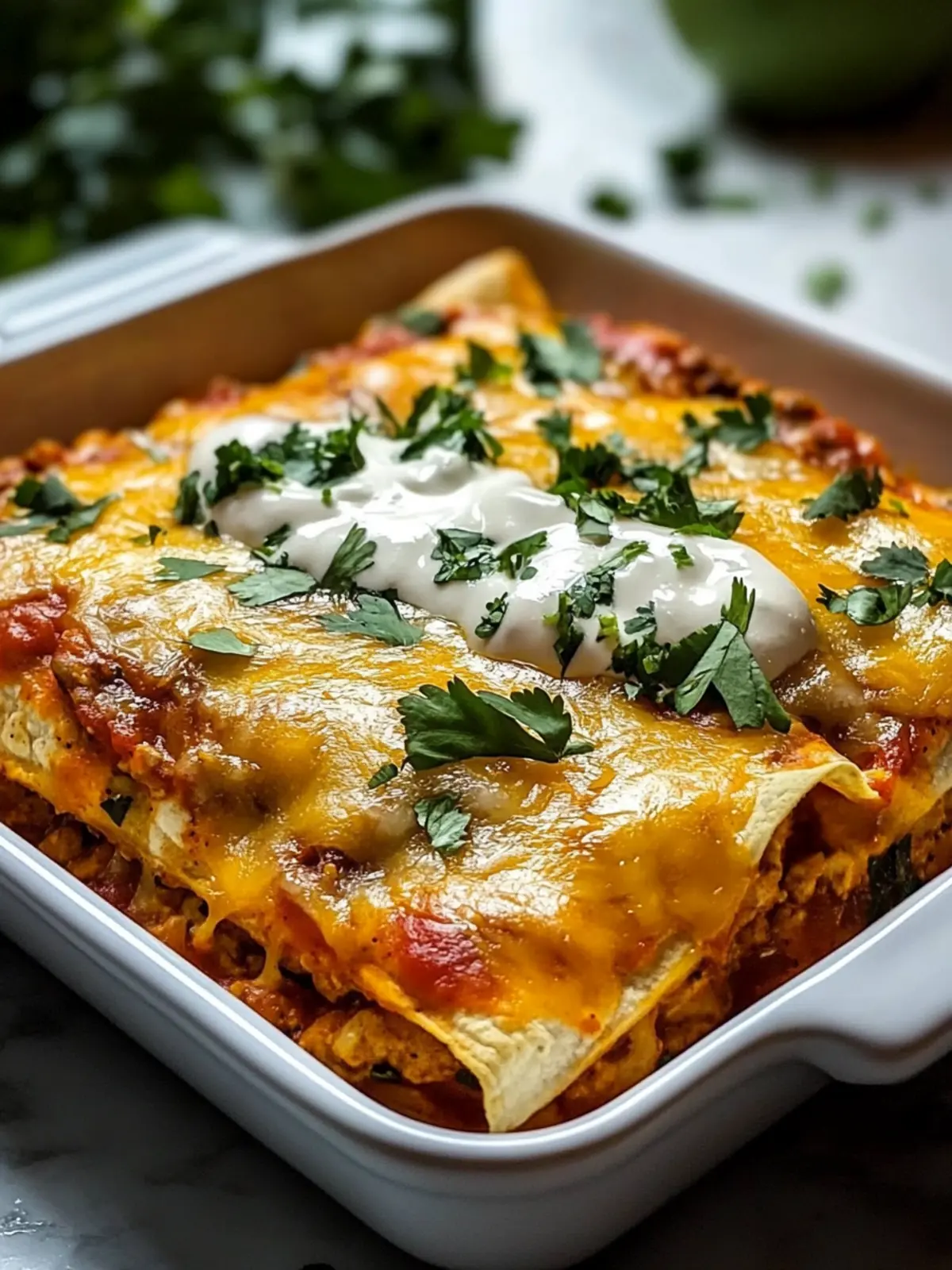Köstlicher zerrissener Hähnchen-Enchilada-Auflauf für dich! 3 Köstlicher zerrissener Hähnchen-Enchilada-Auflauf für Komfortessen-Liebhaber