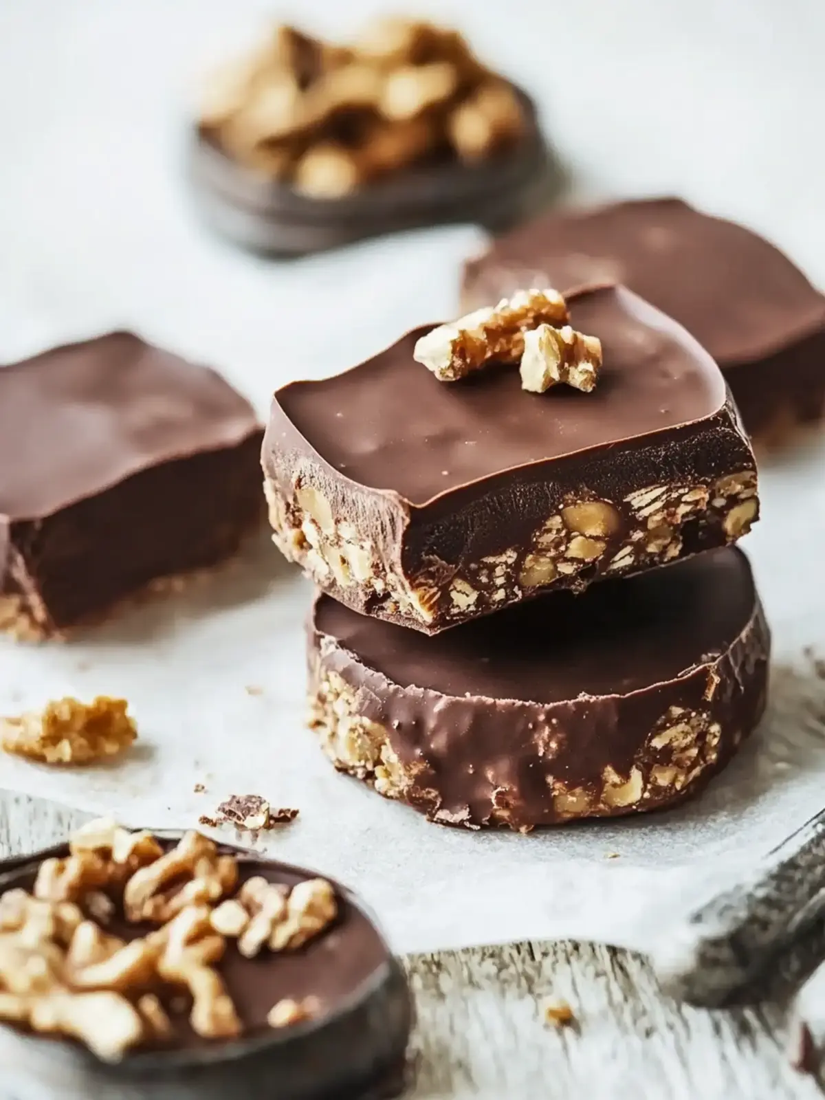Keine-Backen-Schokoladen-Erdnussbutter-Hafer-Riegel für Glücksmomente 3 Keine-Backen-Schokoladen-Erdnussbutter-Hafer-Riegel