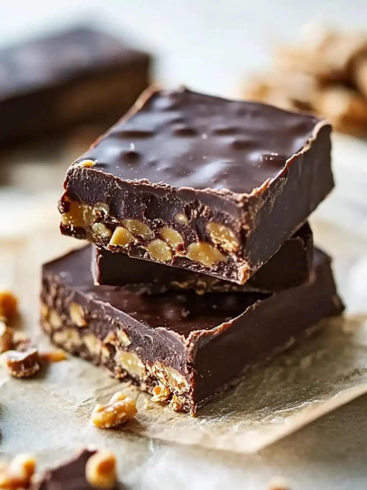 Keine-Backen-Schokoladen-Erdnussbutter-Hafer-Riegel für Glücksmomente 4 Keine-Backen-Schokoladen-Erdnussbutter-Hafer-Riegel