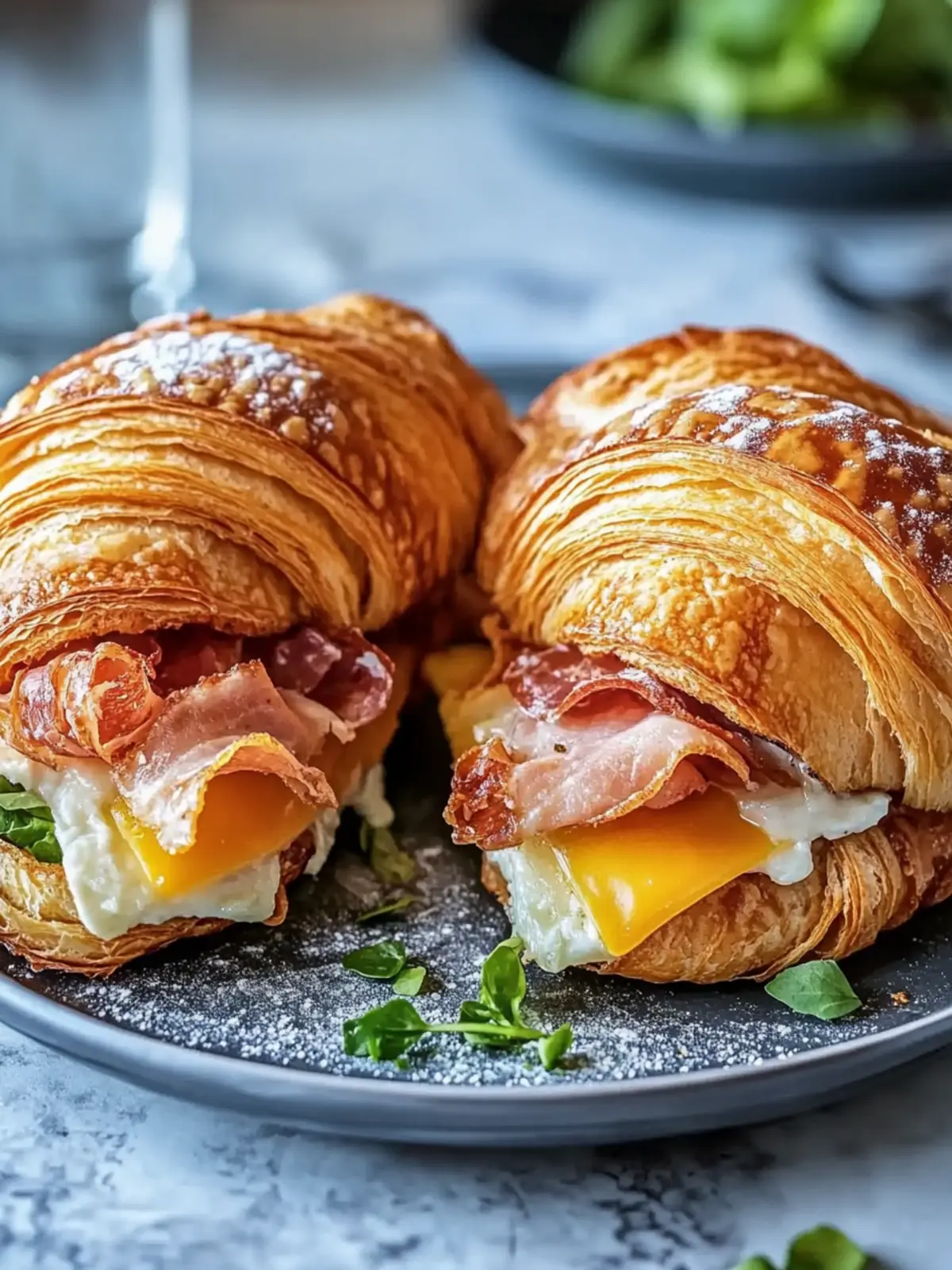 Croissant Frühstücks-Sandwiches: Goldene, Saftige Freude Erwartet