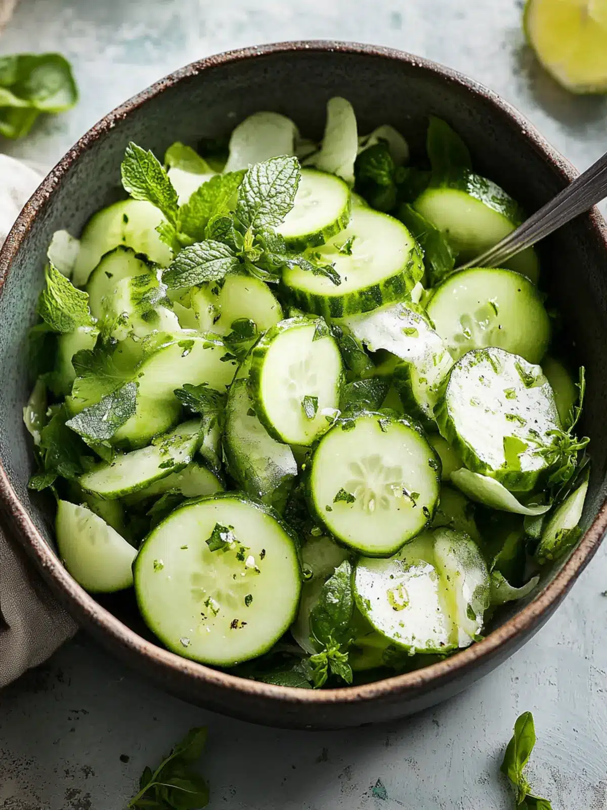 Kräuter- und Gurkensalat: Frisch, leicht und unwiderstehlich lecker 3 Kräuter- und Gurkensalat