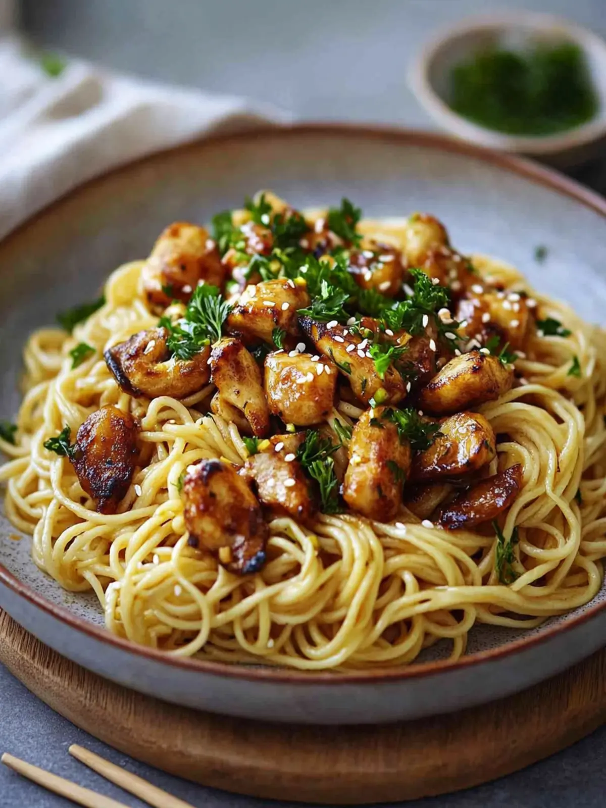 Klebrige Knoblauch-Hähnchen-Nudeln – Schnell und voller Geschmack 5 Klebrige Knoblauch-Hähnchen-Nudeln – Süß, herzhaft & so geschmackvoll