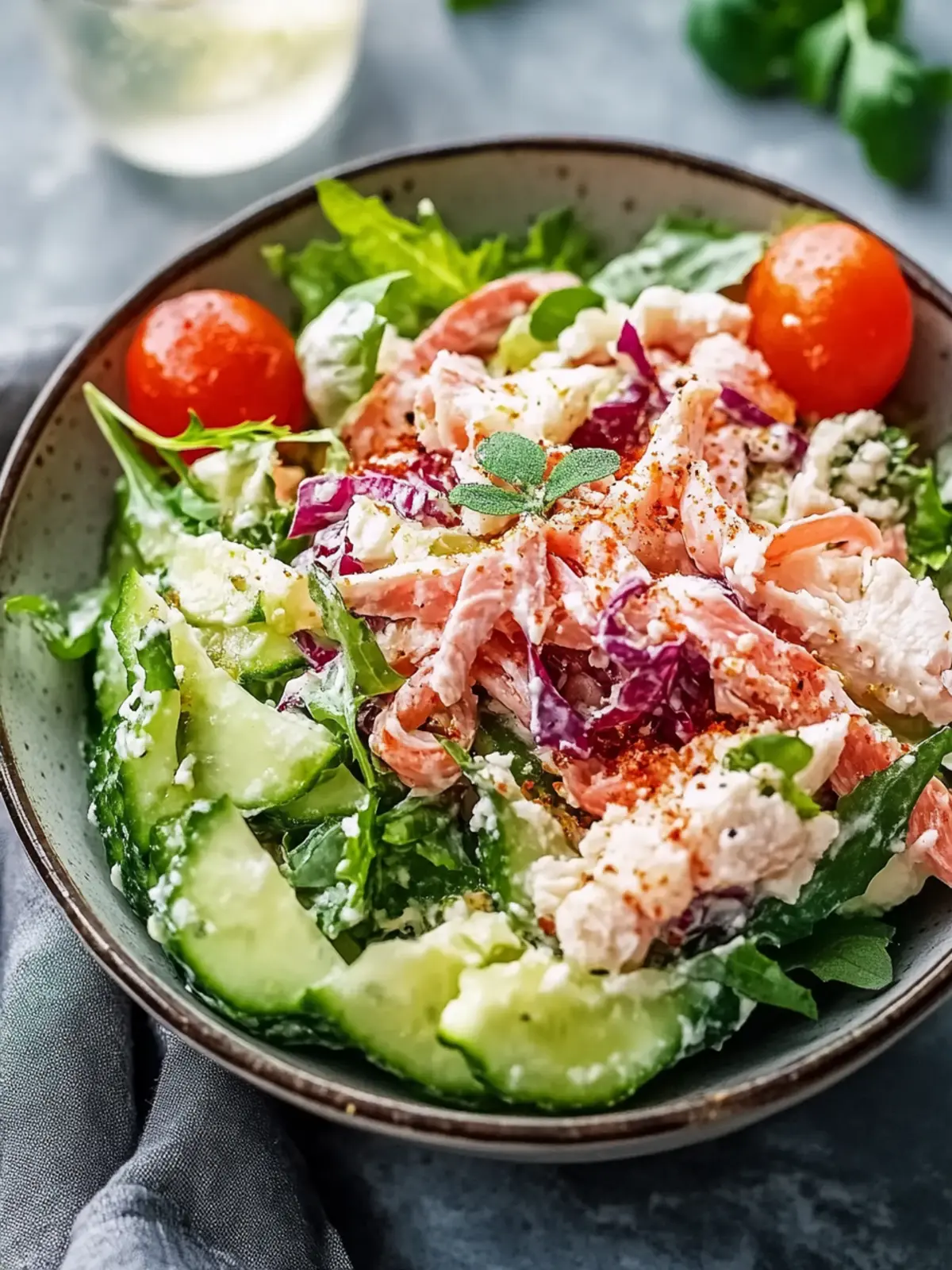 Gurkensalat mit Krabbenfleisch Delikatesse für heiße Sommertage 2 Gurkensalat mit Krabbenfleisch Delikatesse