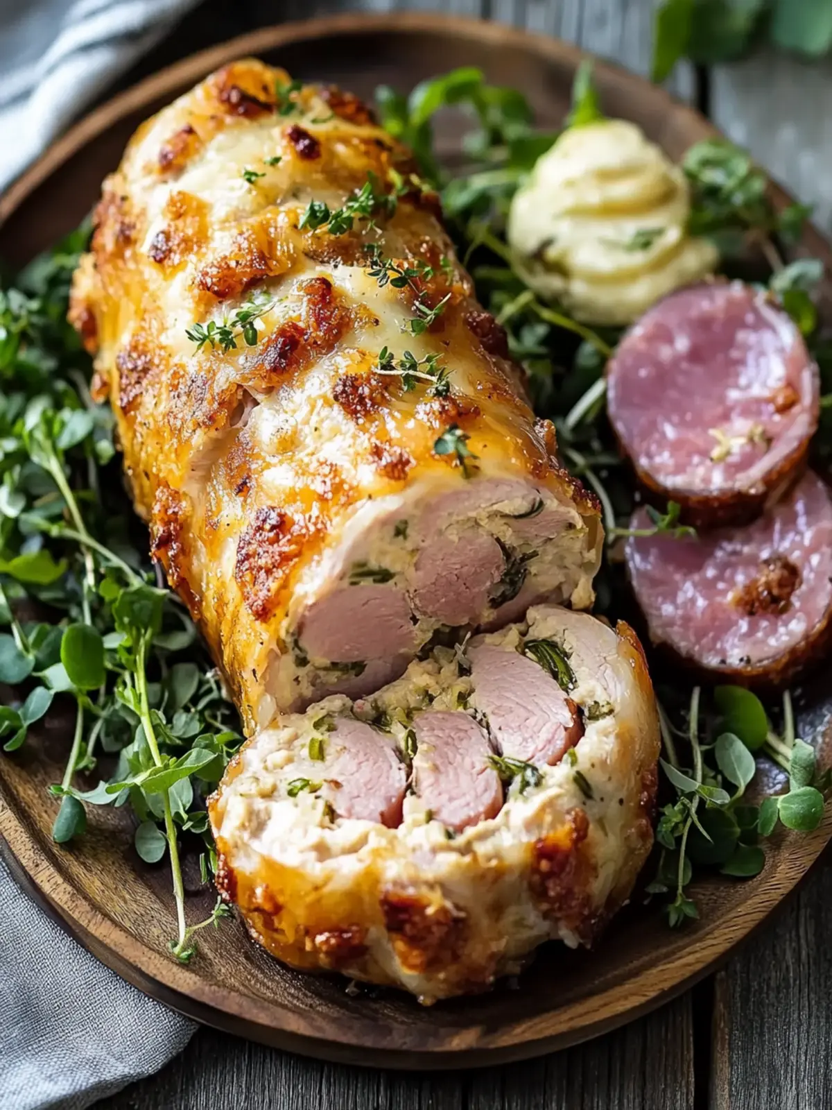 Herzhafter Hähnchen-Cordon-Bleu-Fleischlaib für glückliche Esser 2 Herzhafter Hähnchen-Cordon-Bleu-Fleischlaib um Ihre Familie zu begeistern