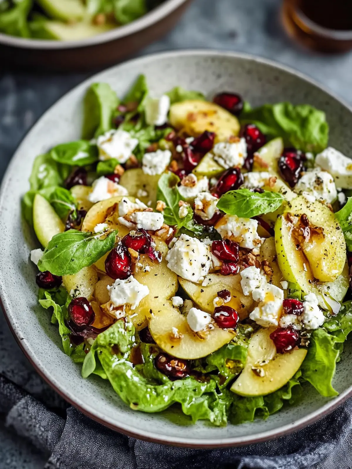 Honigcrisp-Äpfel und Feta-Salat Glück