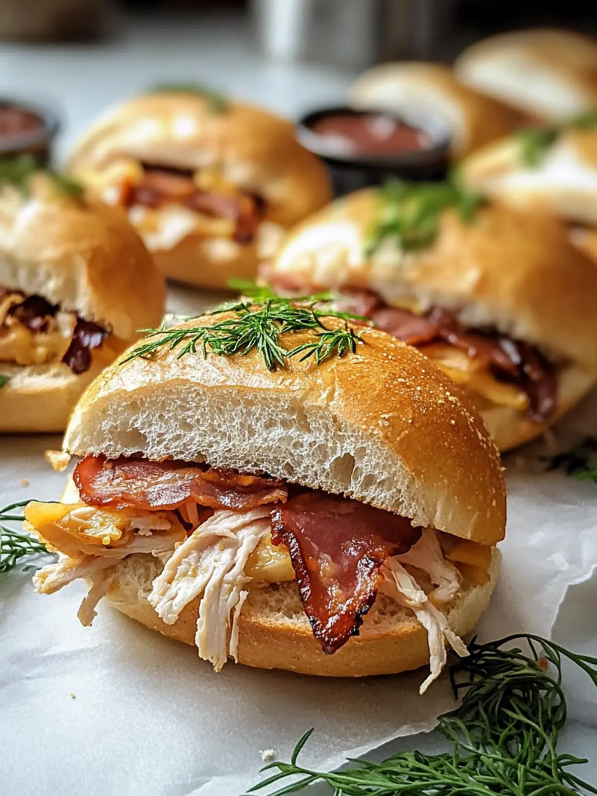 Hühnchen Speck Ranch Brötchen – Der Hit für jedes Buffet 5 Hühnchen Speck Ranch Brötchen