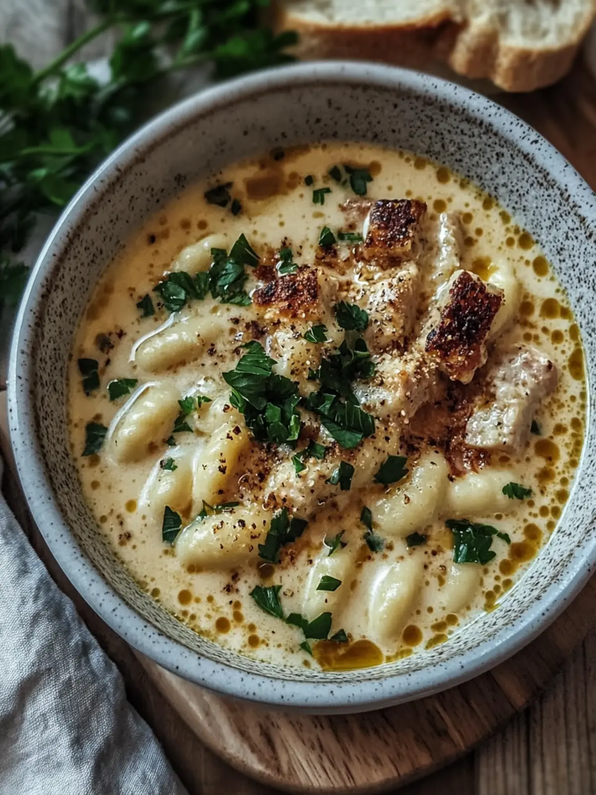 Cremige Crock-Pot Hähnchen Parmesan Suppe für kalte Abende 4 Cremige Crock-Pot Hähnchen Parmesan Suppe