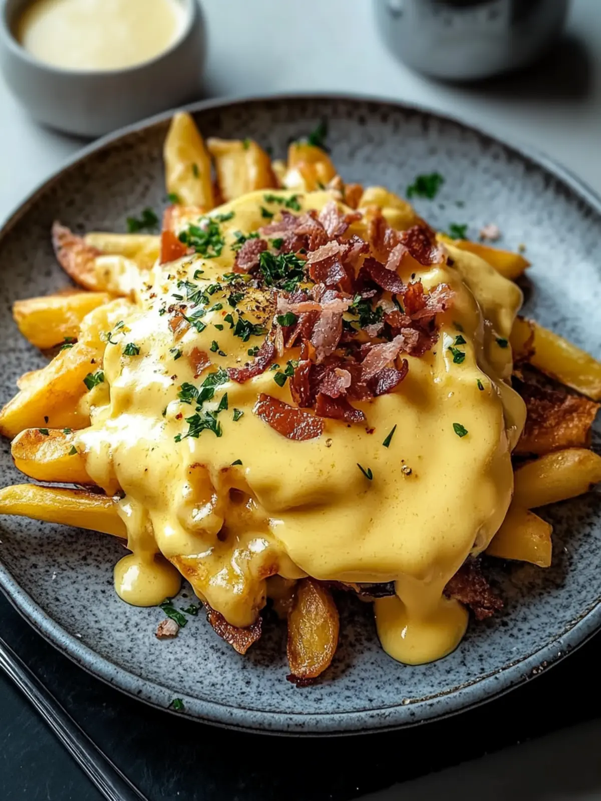 Ultimative Frühstücks-Poutine mit cremiger Hollandaise-Sauce erleben 3 Ultimative Frühstücks-Poutine mit cremiger Hollandaise-Sauce