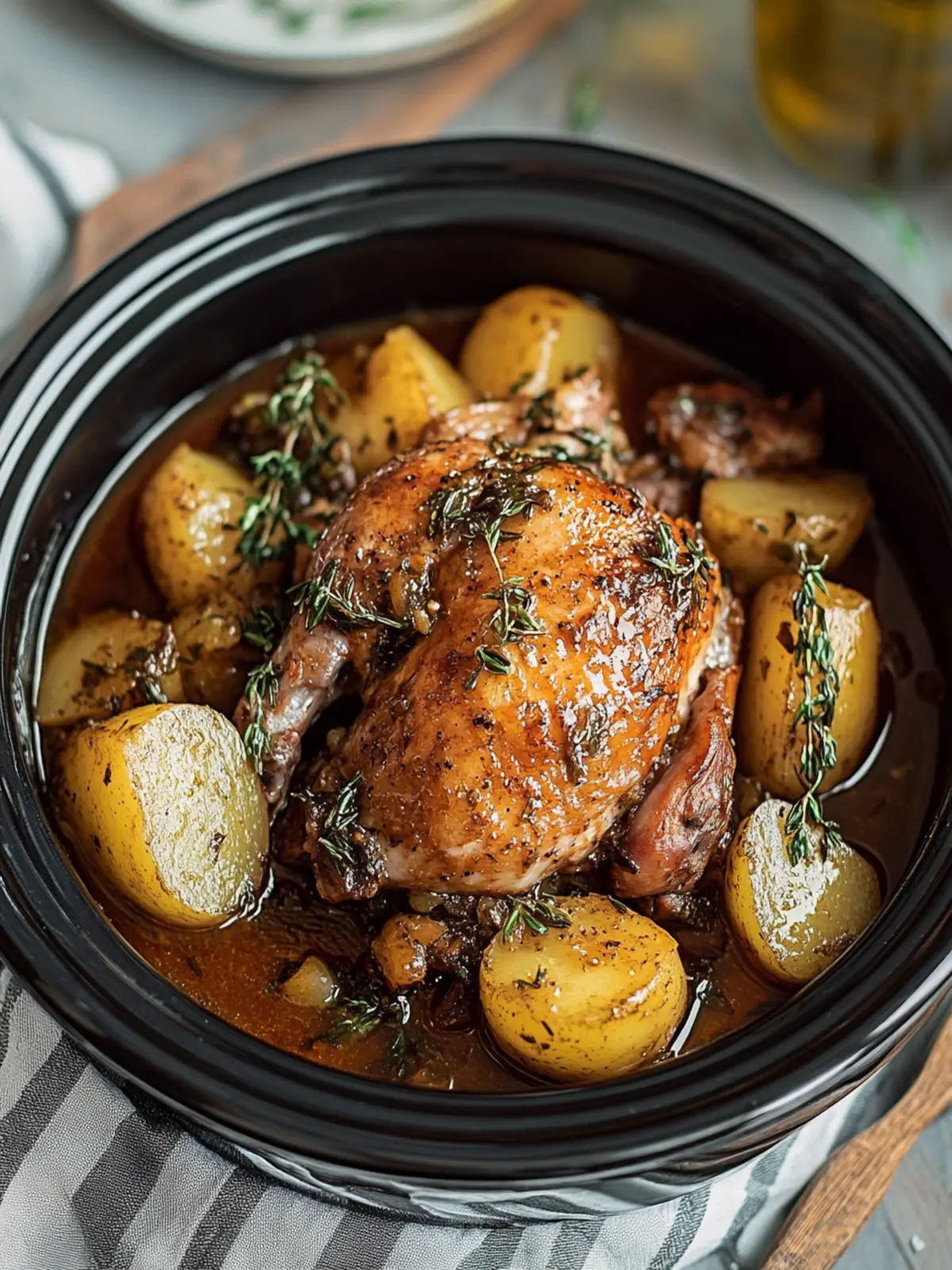 Komplettes Hühnchen-Dinner im Crockpot