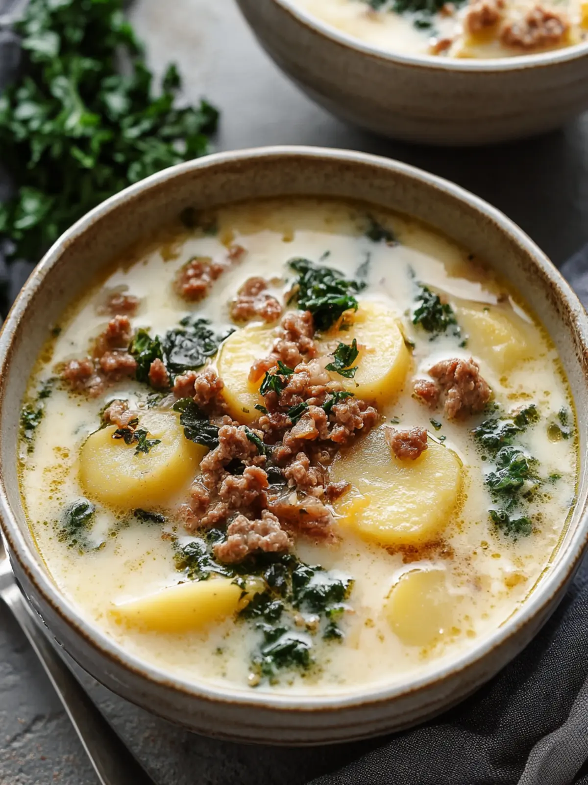 Zuppa Toscana: Herzhaftes Wurst- und Kartoffelsuppenvergnügen 5 Zuppa Toscana (Wurst- und Kartoffelsuppe)
