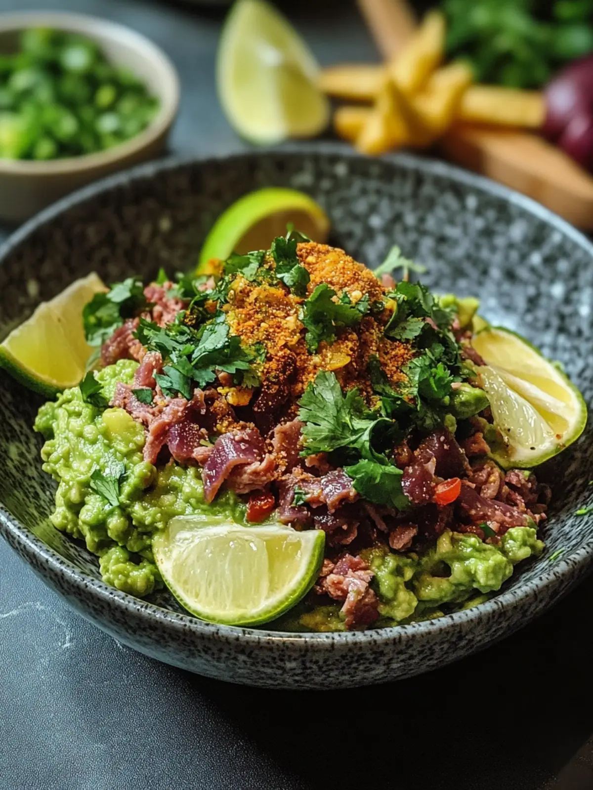 Herzhaftes Guacamole mit würzigem Hackfleisch – Der Partyhit 4 Herzhaftes Guacamole mit würzigem Hackfleisch