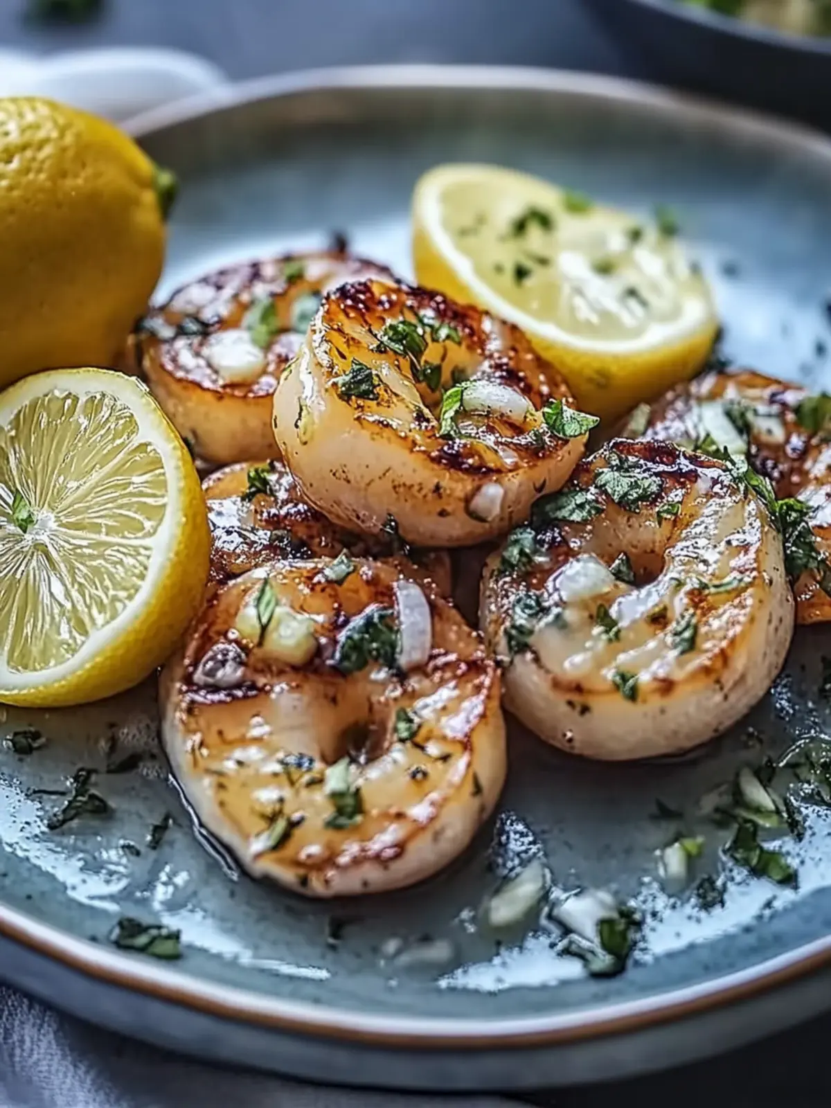 Einfache gesunde Zitronen-Knoblauch-Garnelen