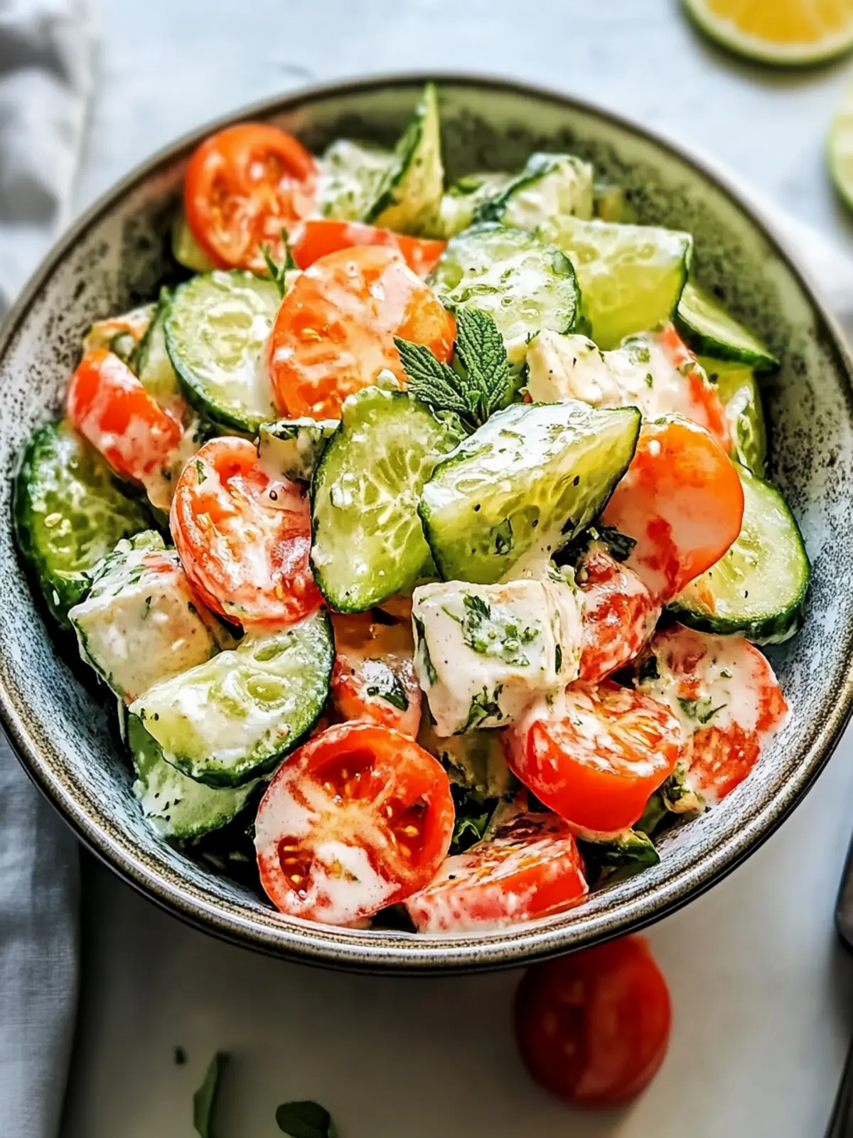 Erfrischender California-Rollen Gurkensalat in 10 Minuten 2 California-Rollen Gurkensalat