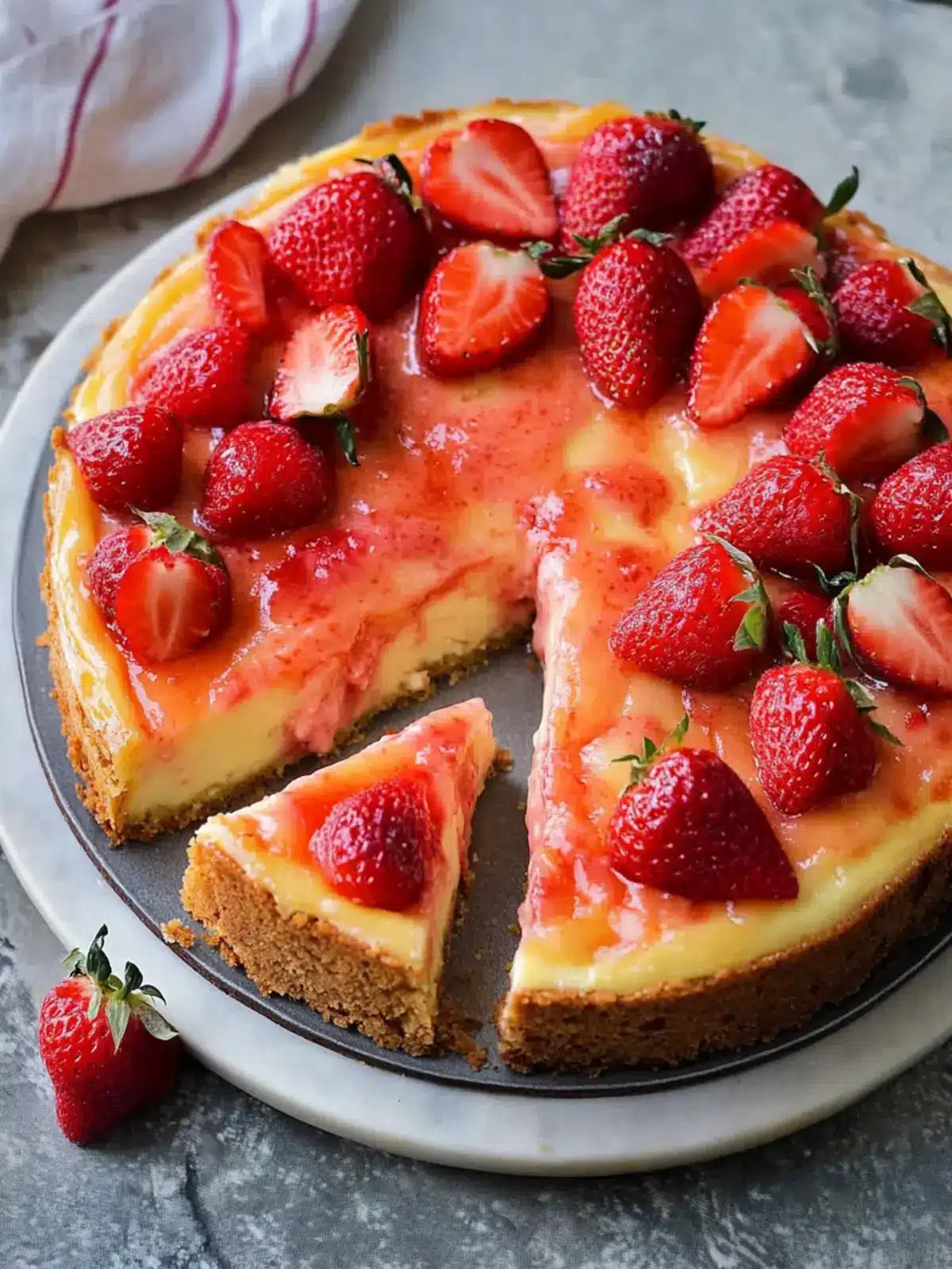 Erdbeerkäsekuchen mit frischer Sauce – Einfach & Himmlisch 5 Erdbeerkäsekuchen