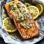 Einfache gegrillte Lachsfilets in Folie mit Zitronen-Knoblauch-Kräuterbutter, perfekt für stressfreie Abende 42 Einfache gegrillte Lachsfilets in Folie mit Zitronen-Knoblauch-Kräuterbutter Genuss