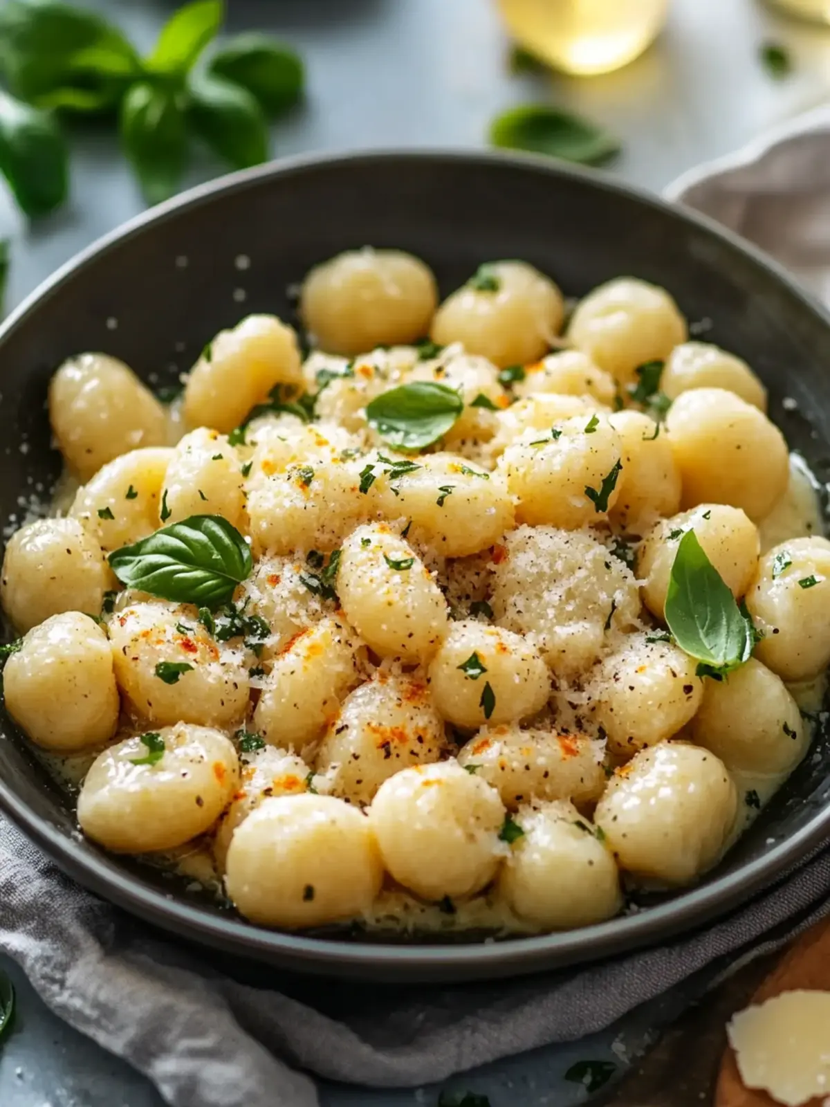 Cremige Garnelen und Gnocchi mit Knoblauch Parmesan Zauber 3 Cremige Garnelen und Gnocchi mit Knoblauch Parmesan