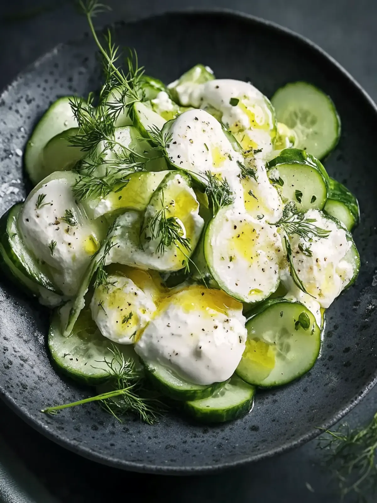 Cremiger Gurkensalat: Frisch und einfach für heiße Tage 4 Cremiger Gurkensalat