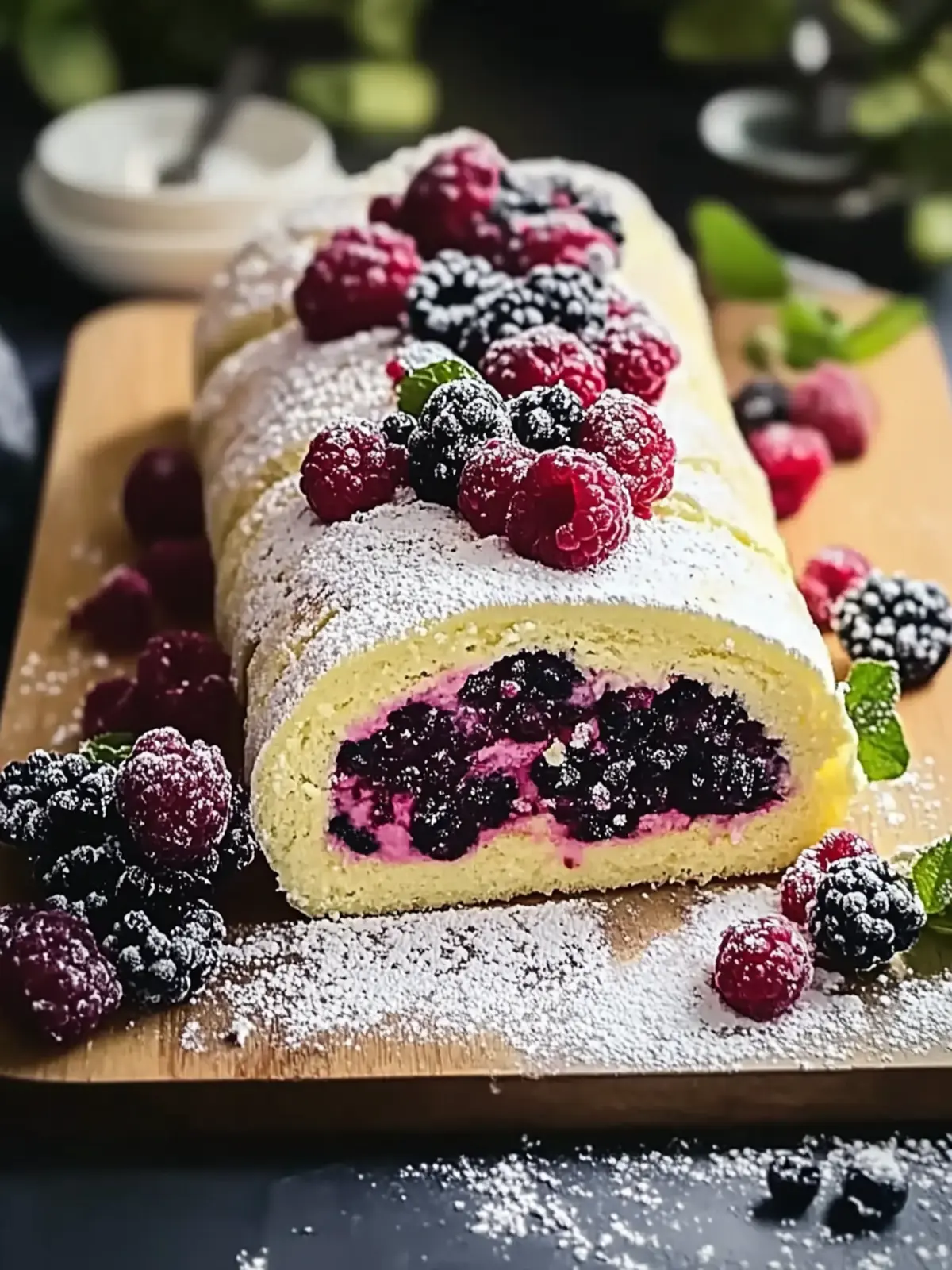 Brombeer-Zitronen-Kuchenrolle: Ein fruchtiges Genusswunder 2 Brombeer-Zitronen-Kuchenrolle